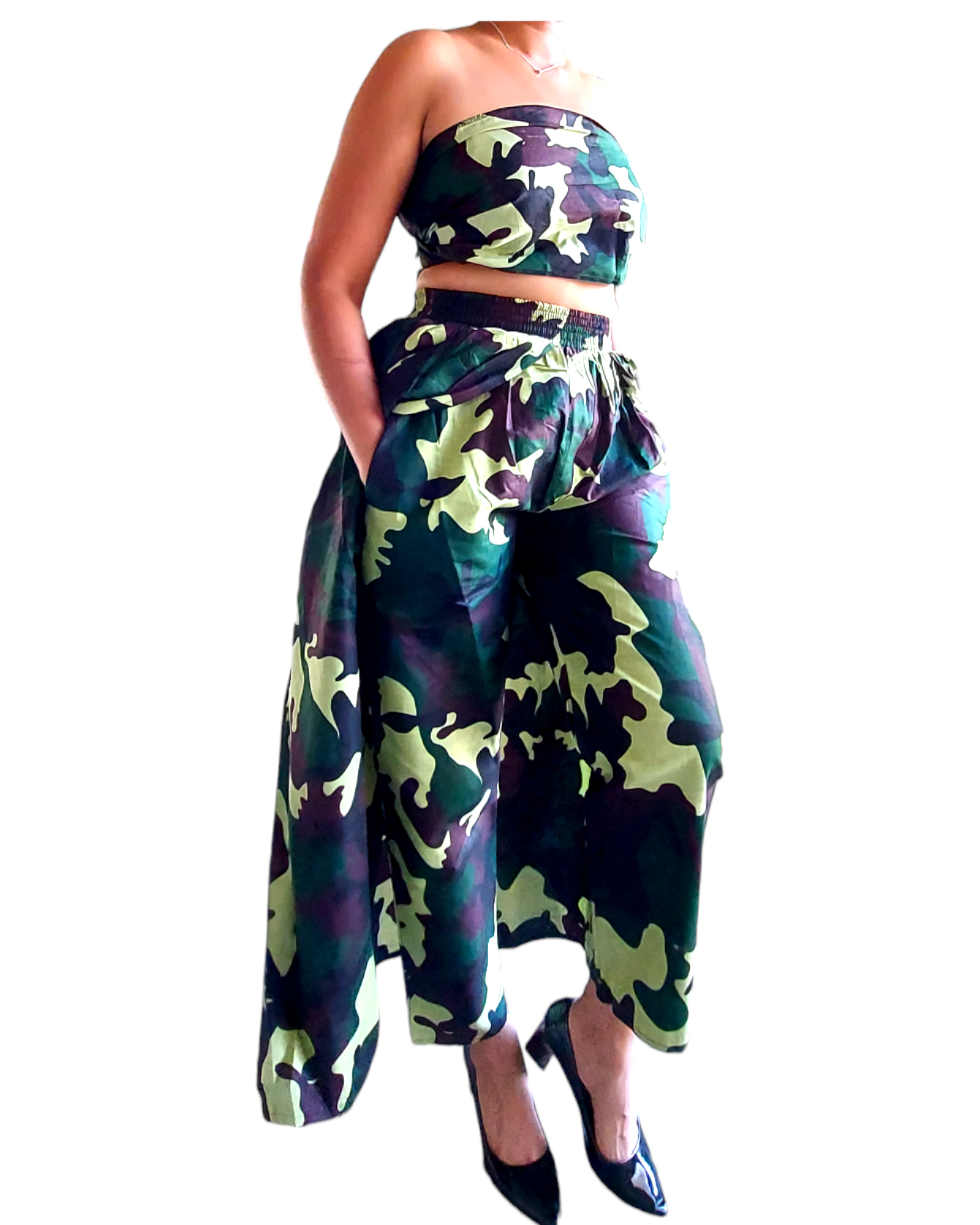 25 - Long Cape Pant / Green Camouflage