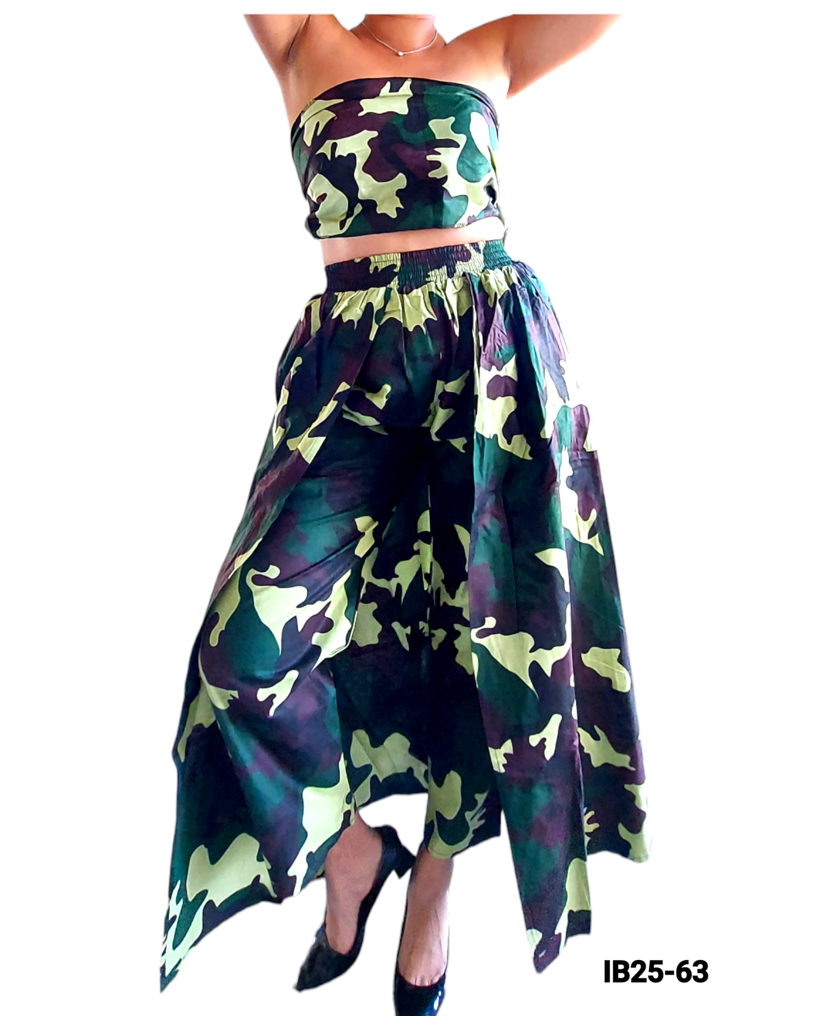 25 - Long Cape Pant / Green Camouflage