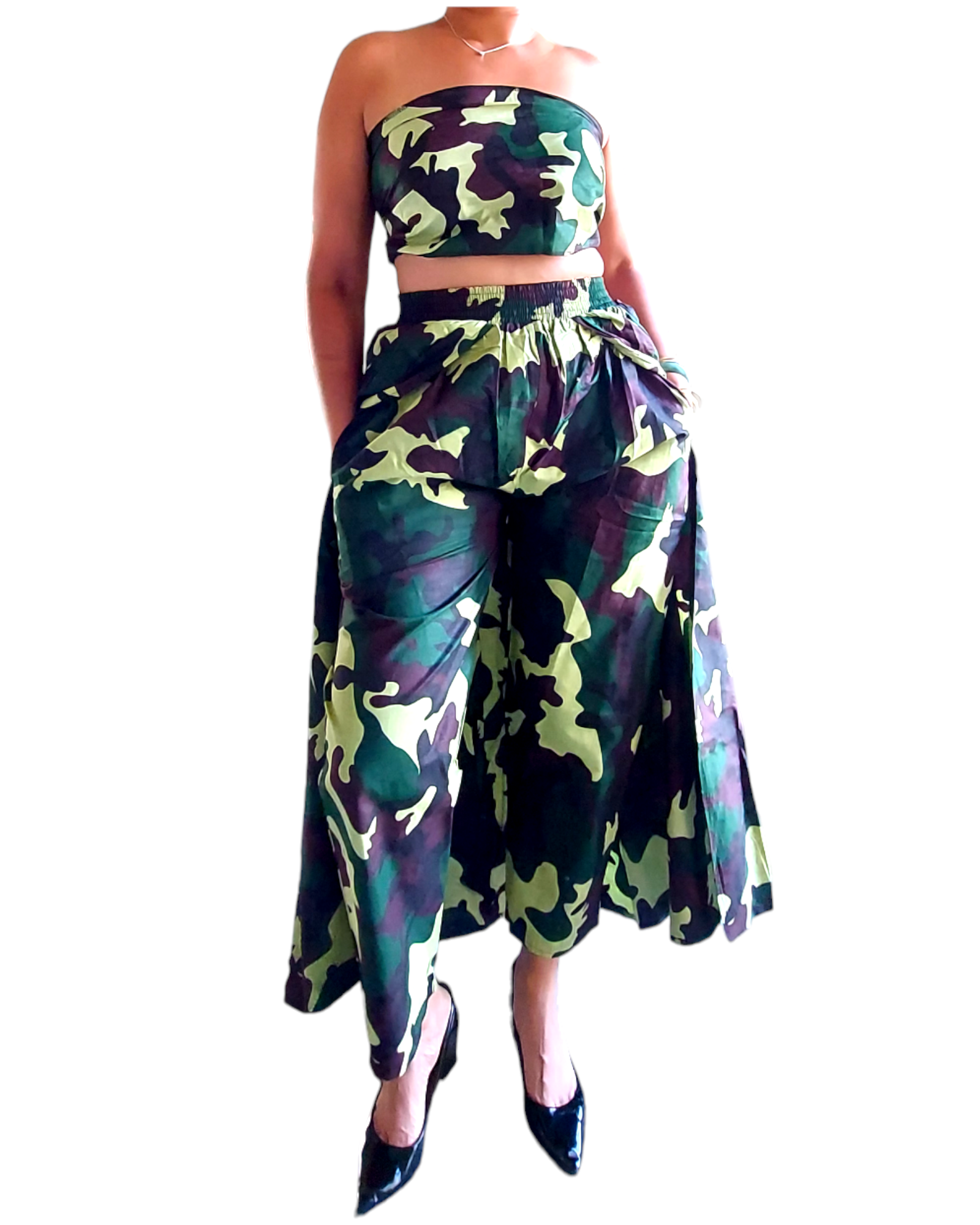 25 - Long Cape Pant / Green Camouflage