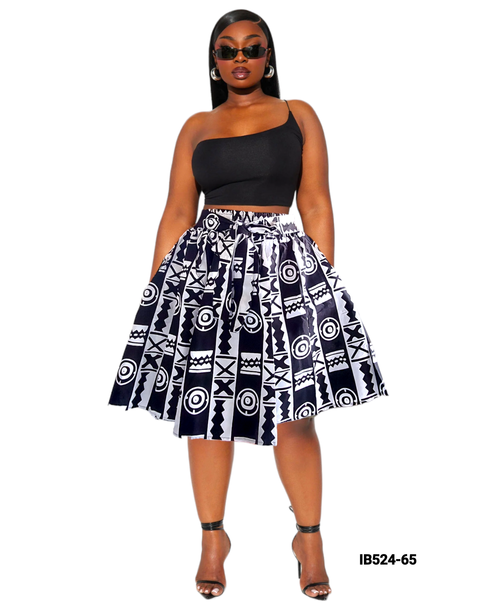 524 Short Printed skirt / Scarf