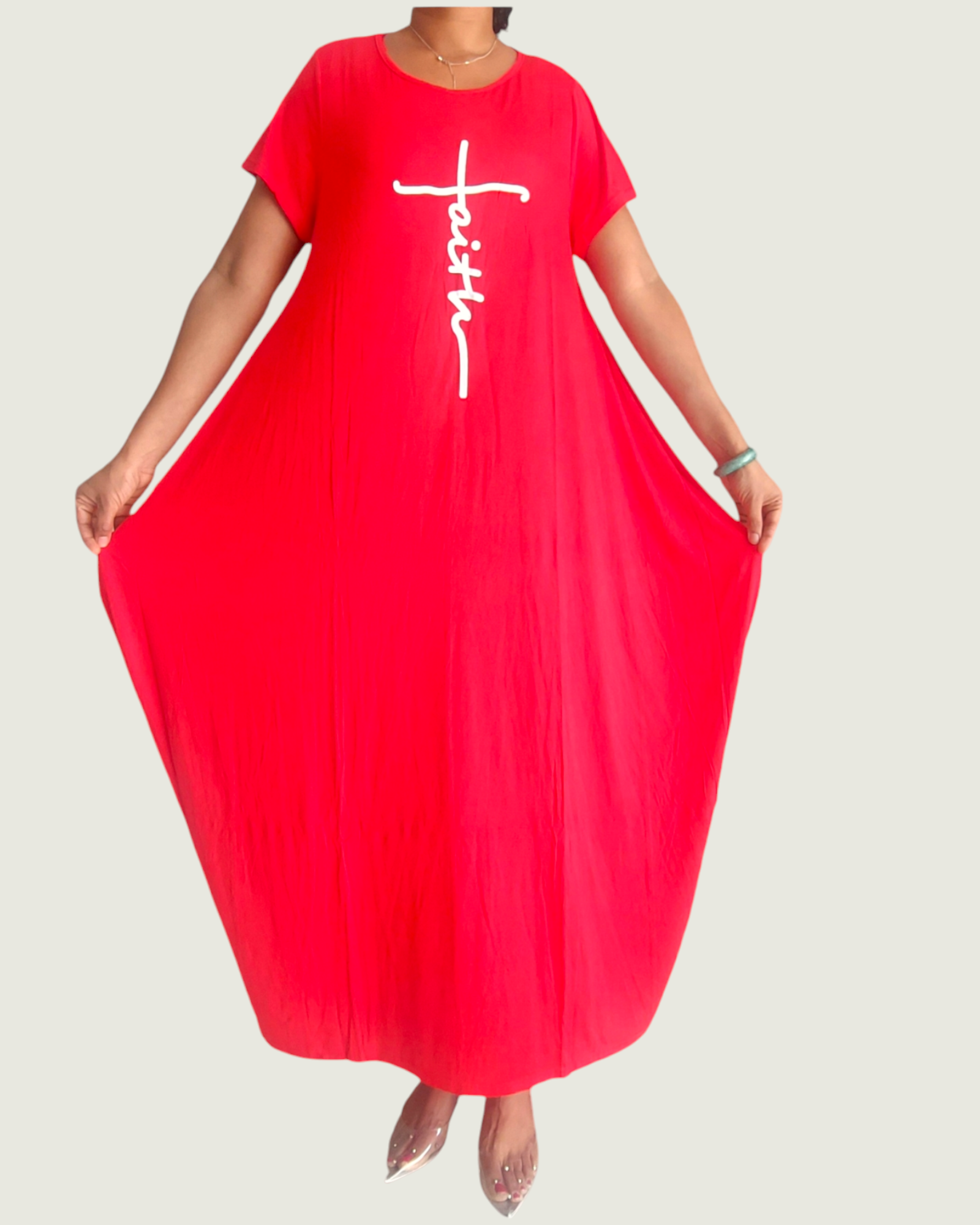 Faith Bubble Dress Red 23341