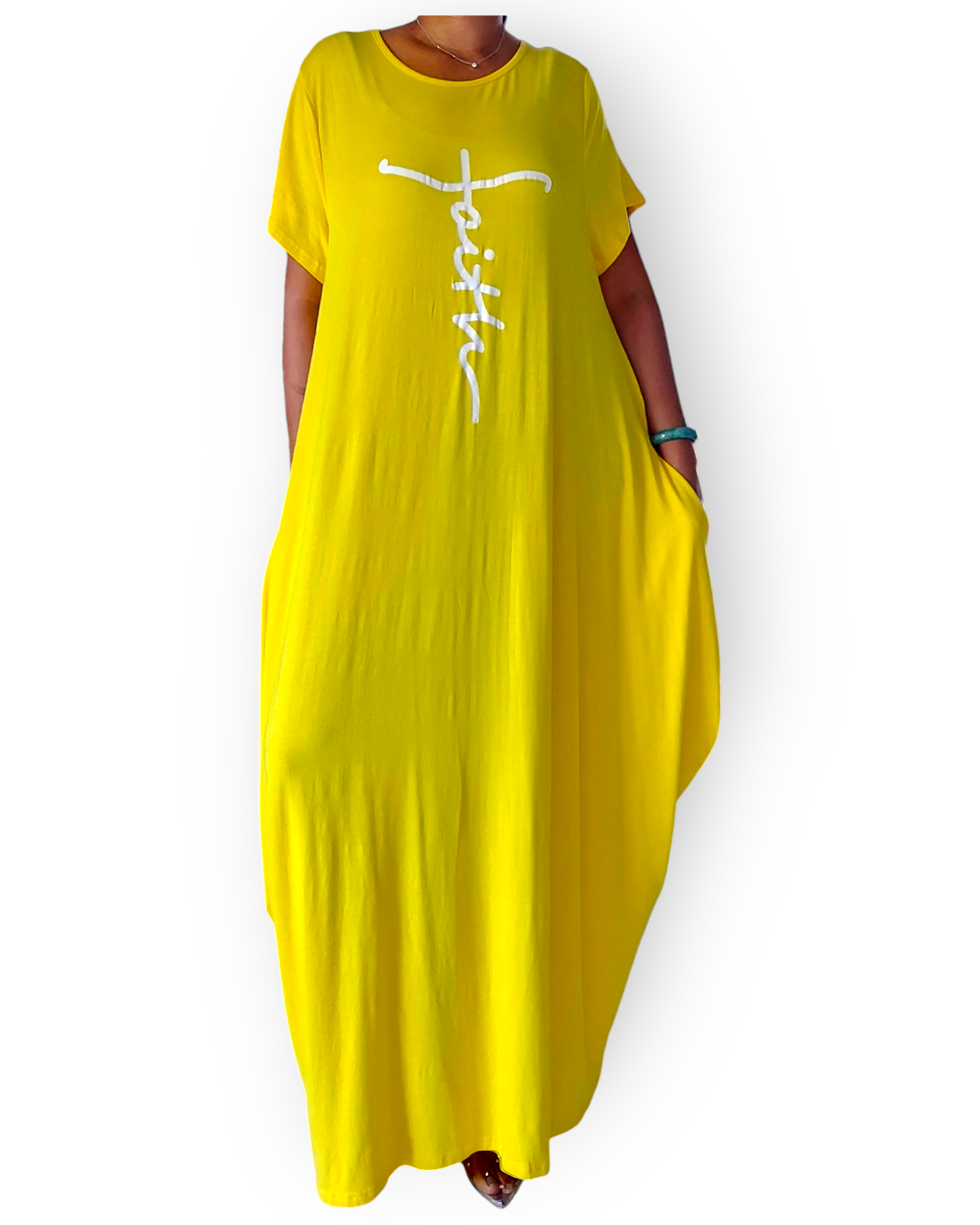 Faith Bubble  Jersey  Dress/Short Sleeve / Yellow 2022SS