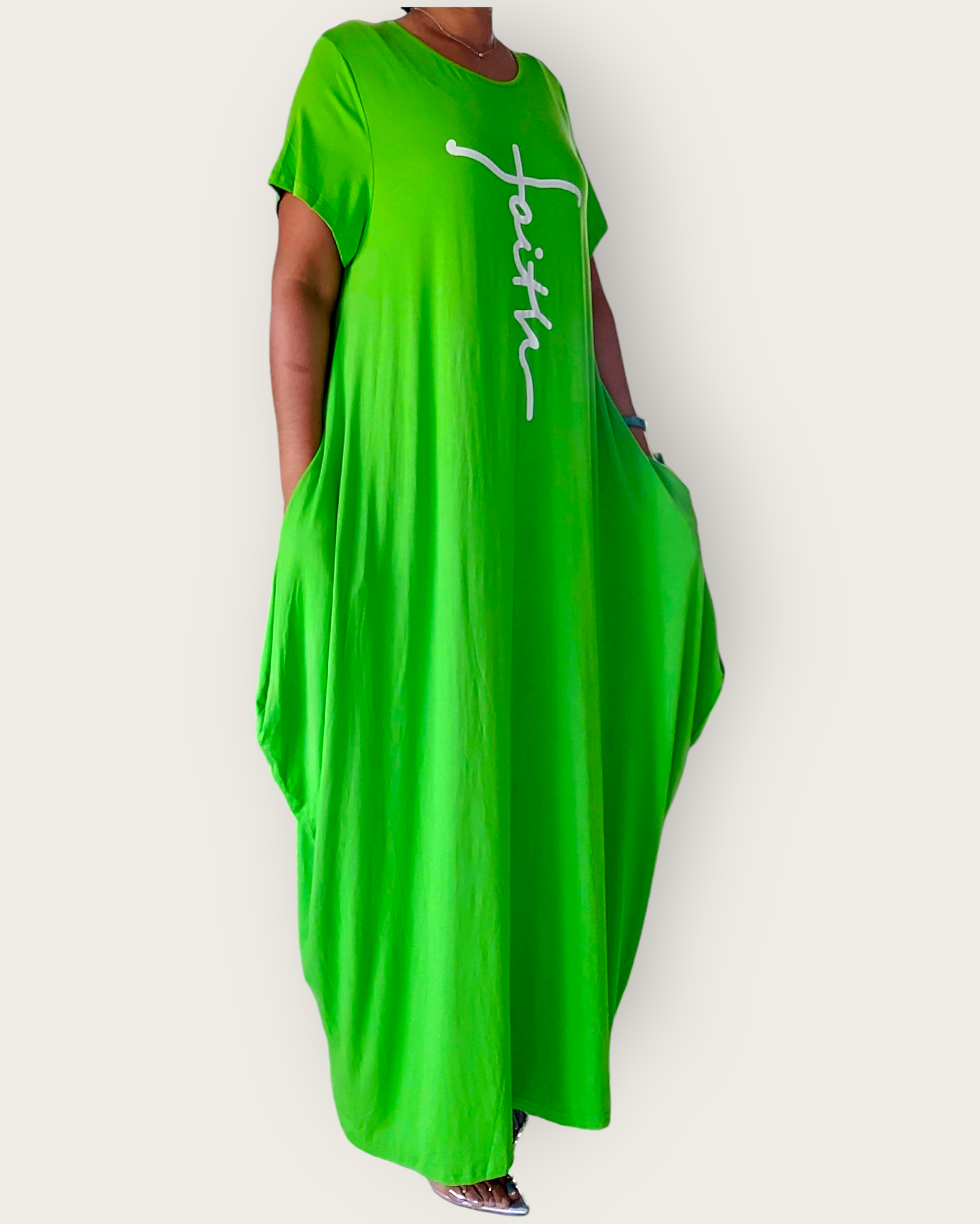 Faith Bubble  Jersey  Dress/Short Sleeve/ Bright Green 2022SS