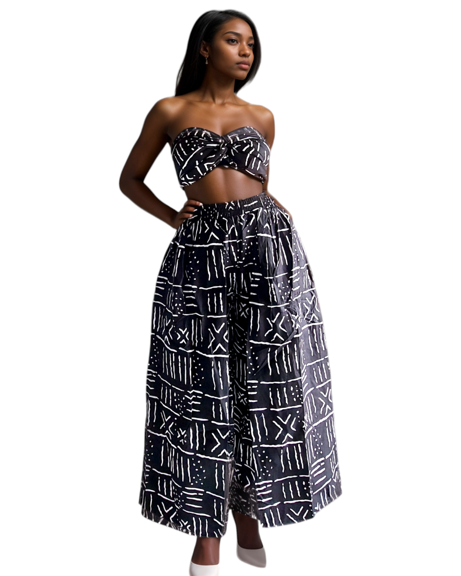 3PCS Set/ Cape Pant /Purse / Necklace Set -Tribal Print 25-60