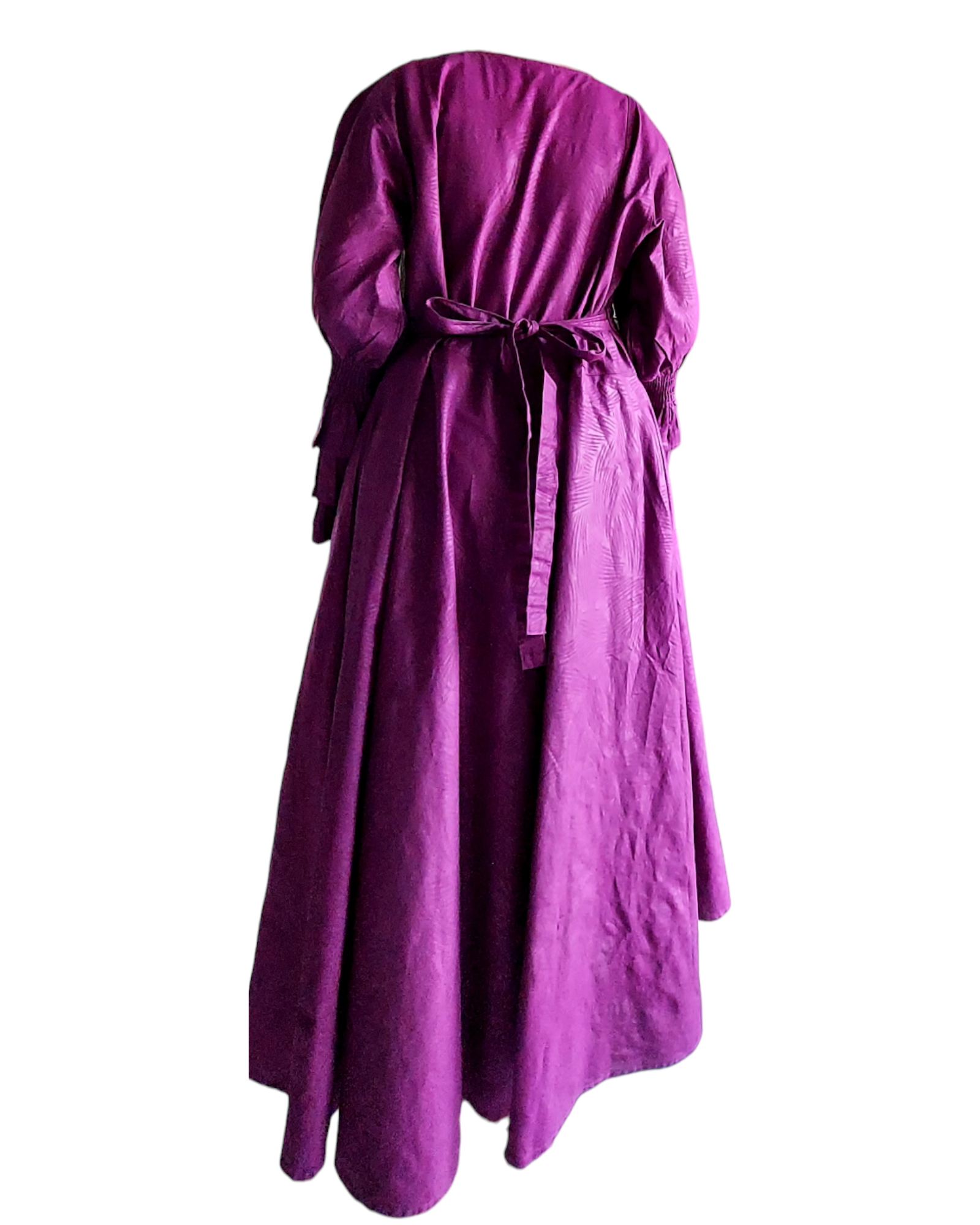 Embossed Wrap Dress - 1103 Purple