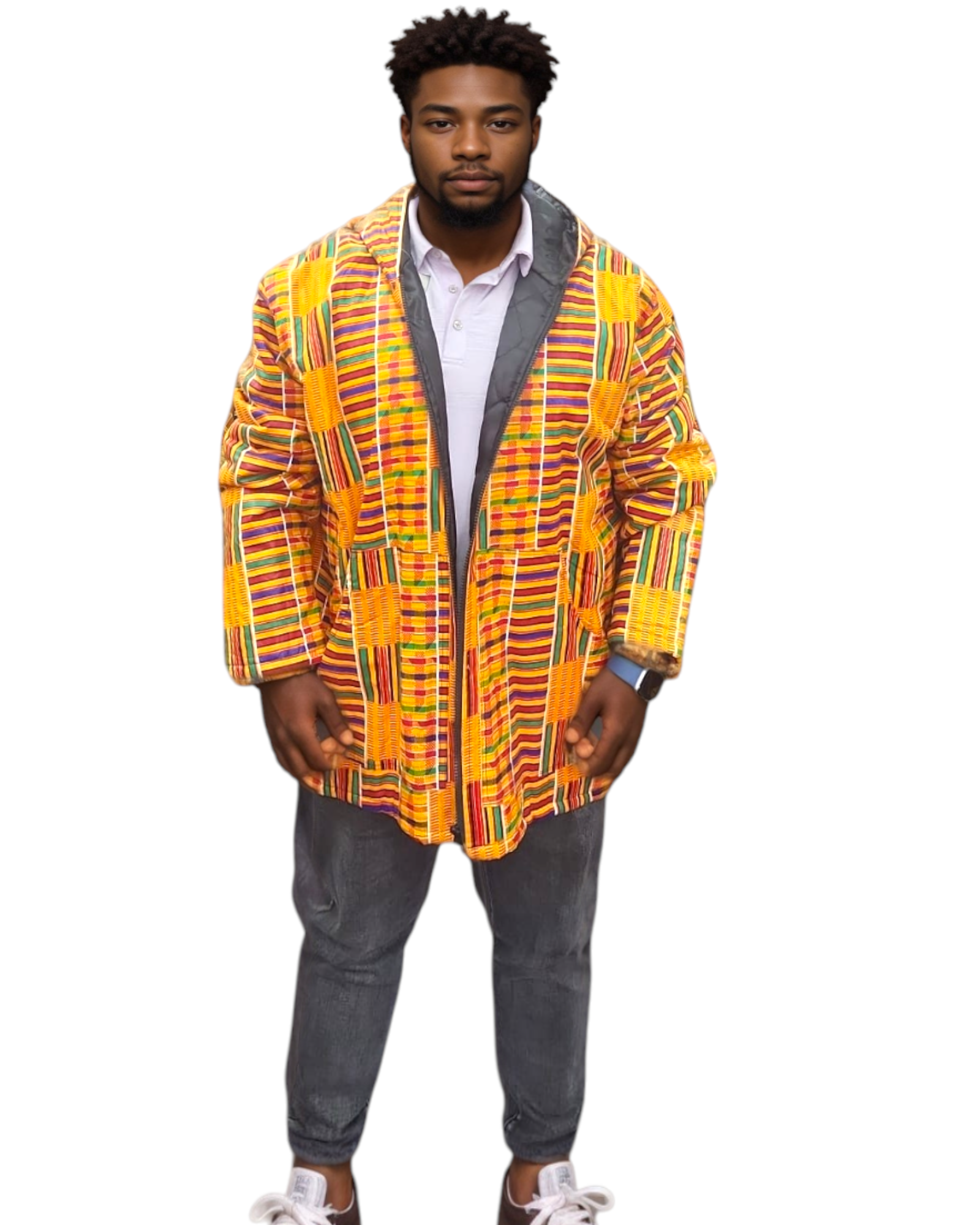 Kente Hooded Jacket / Unisex