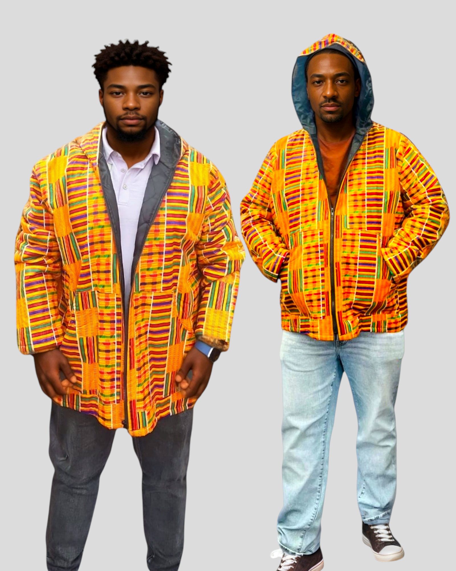 Kente Hooded Jacket / Unisex