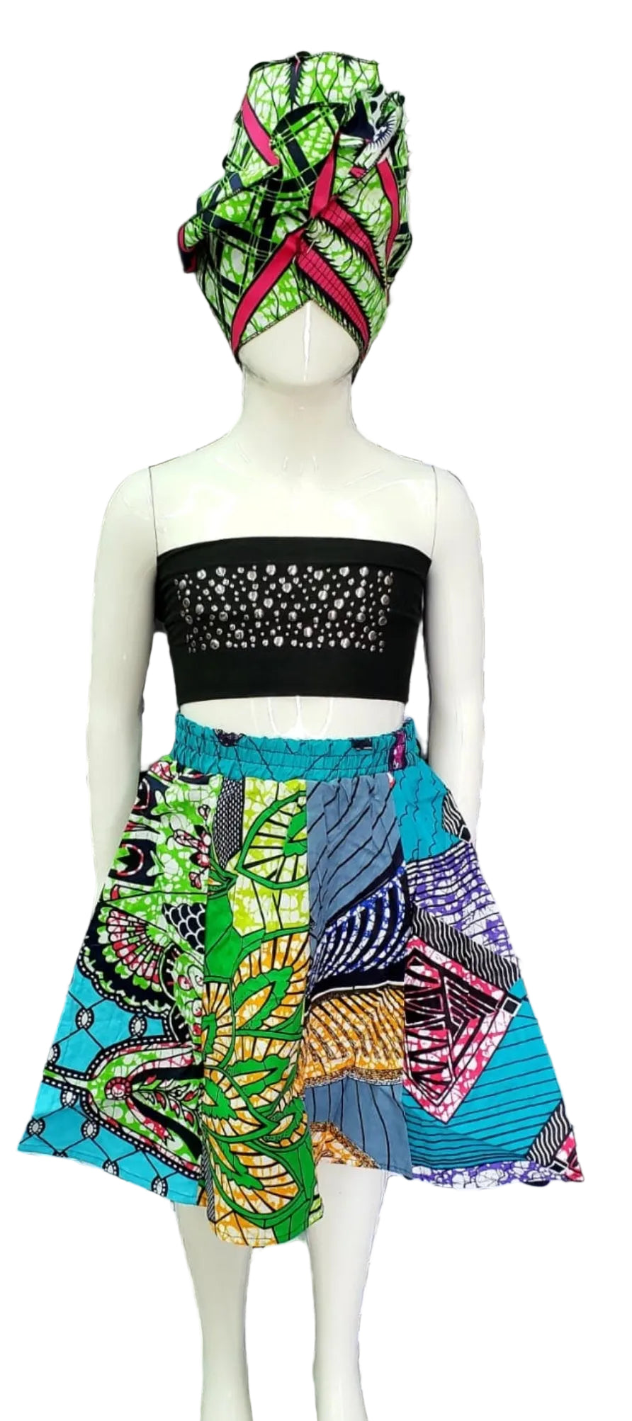 KIDS SKIRT & SCARF SET.