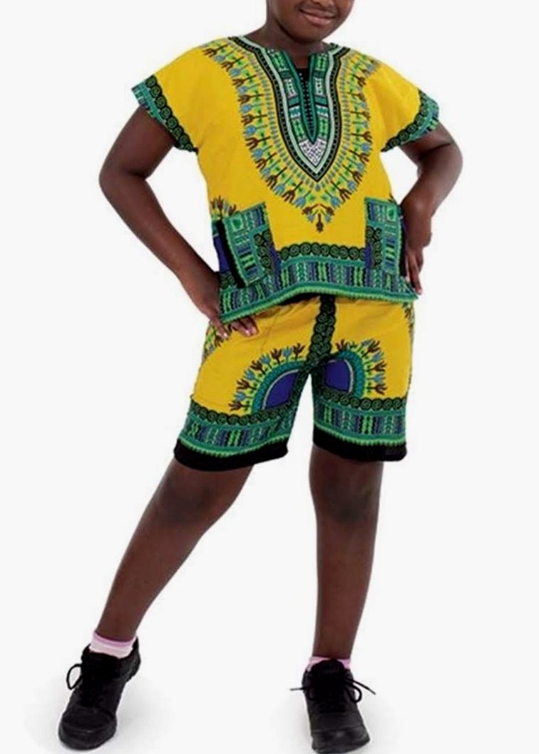 Kids/ Boys/ Girls Shorts Set- Dashiki