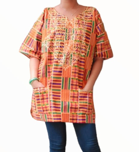 Kente  Tunic Shirt / Men/ Unisex