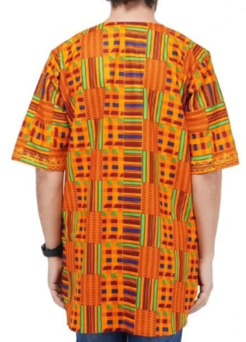 Kente Tunic Shirt / Men/ Unisex/ Plus