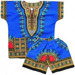 Kids Shorts Set- Dashiki