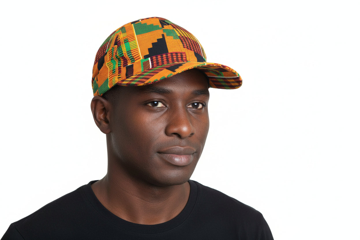 African Kente Print Baseball Cap/ Unisex