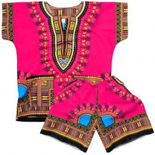 Kids/ Boys/ Girls Shorts Set- Dashiki