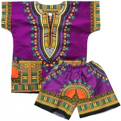 Kids Shorts Set- Dashiki