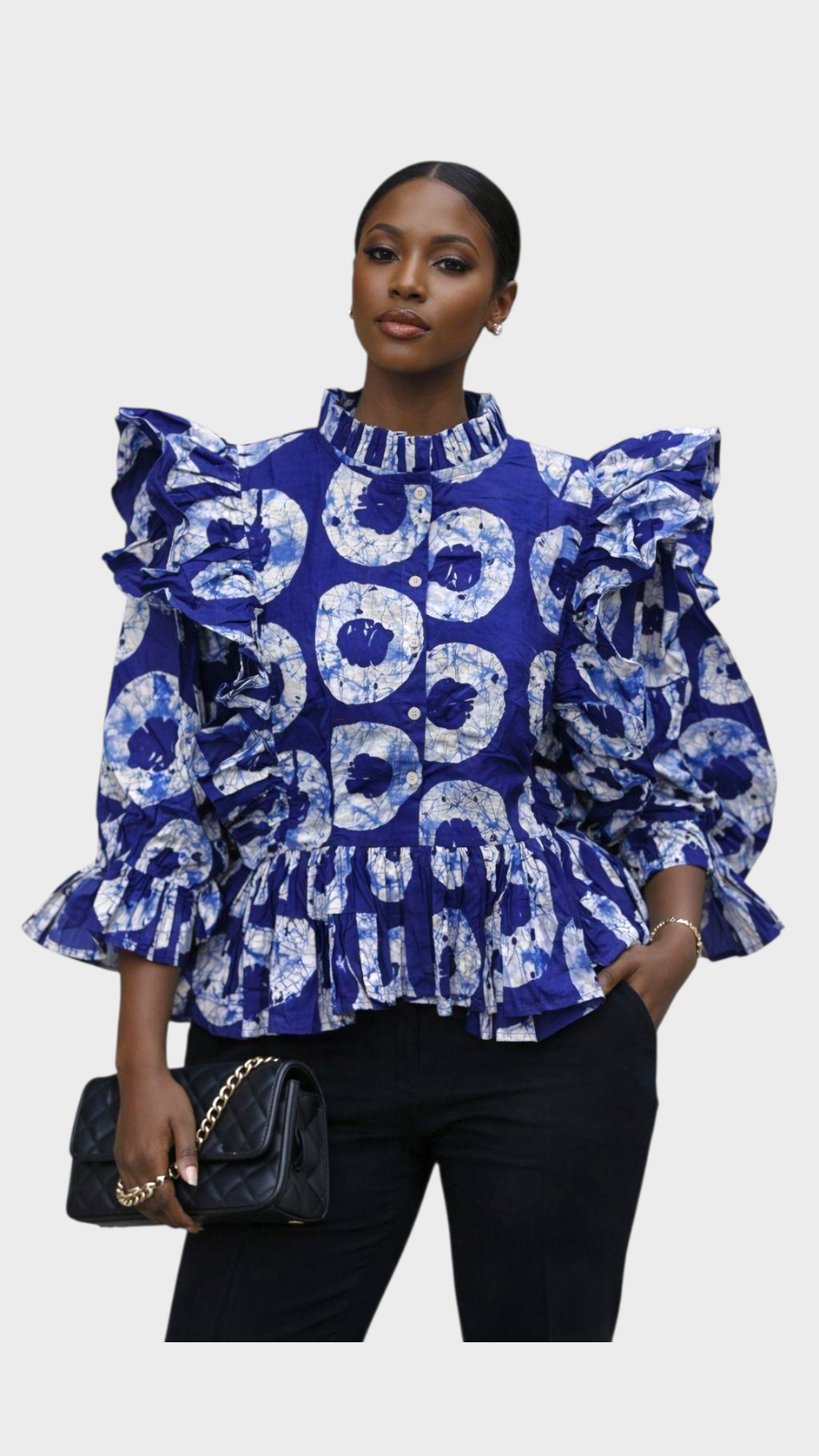 Peplum Blouse / African Print 810 E