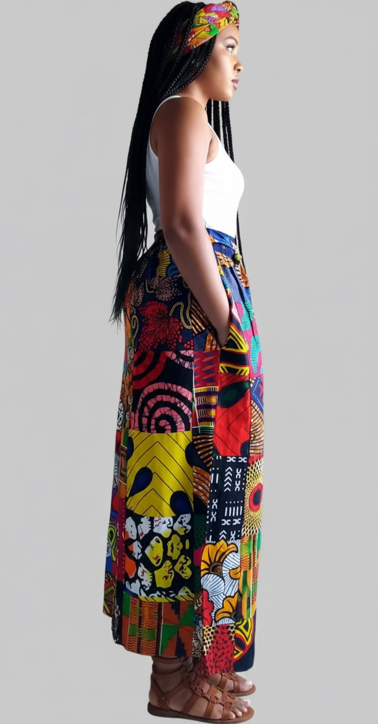 Palazzo Pant Multi Color Patch PS13P