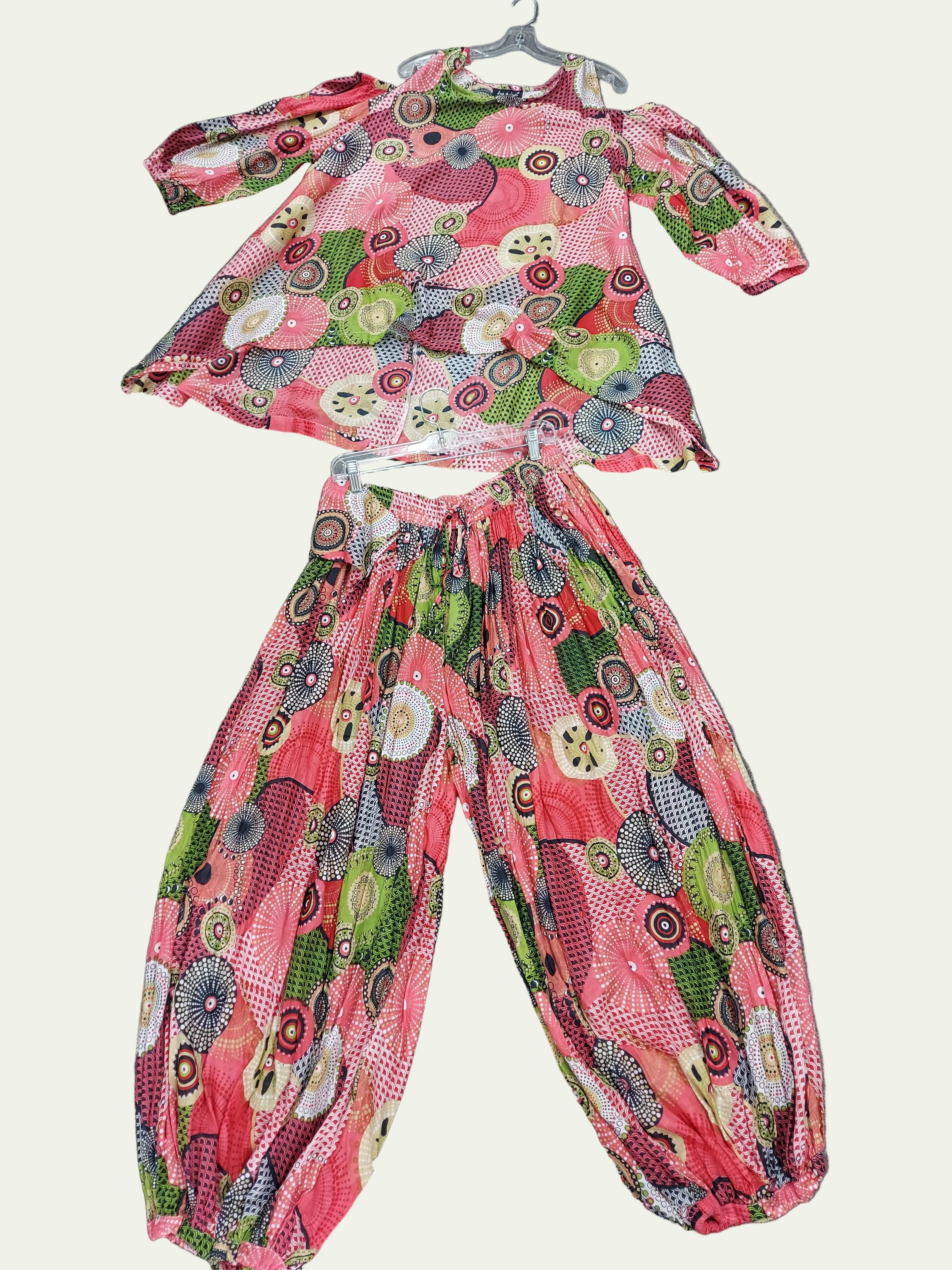 Harem Pant & Blouse Set/ Printed AA22-632