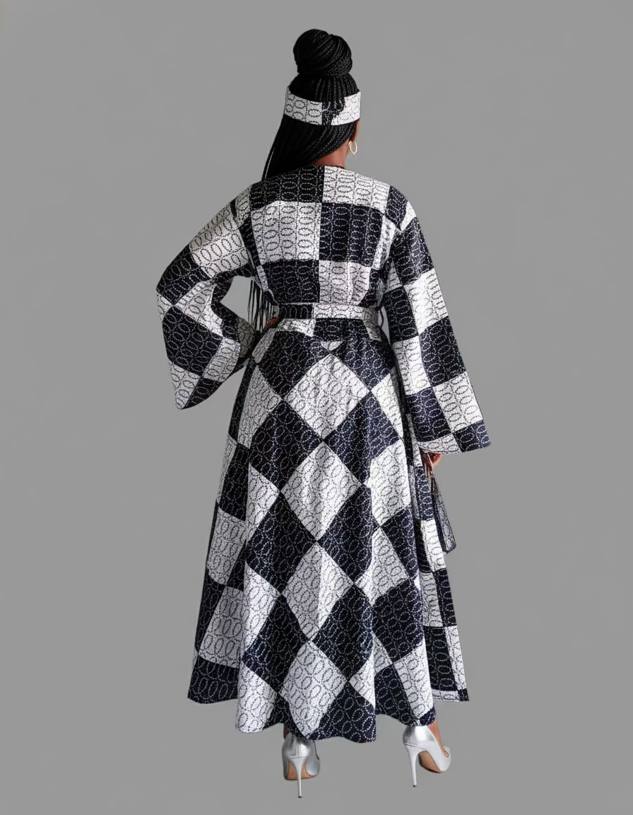 Combo - Long Wrap Dress + Pocketbook Set2 2025