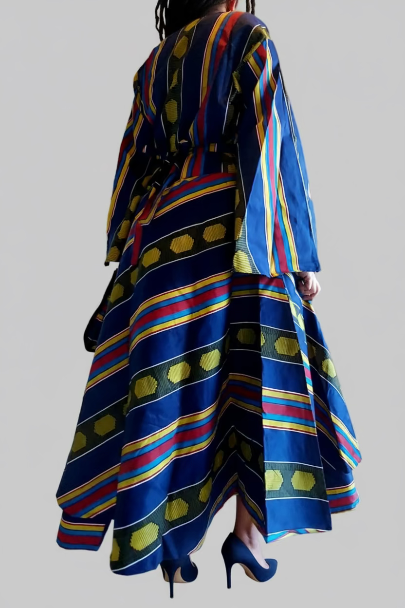 3pcs Set Maxi Skirt Pocketbook wrap Dress M