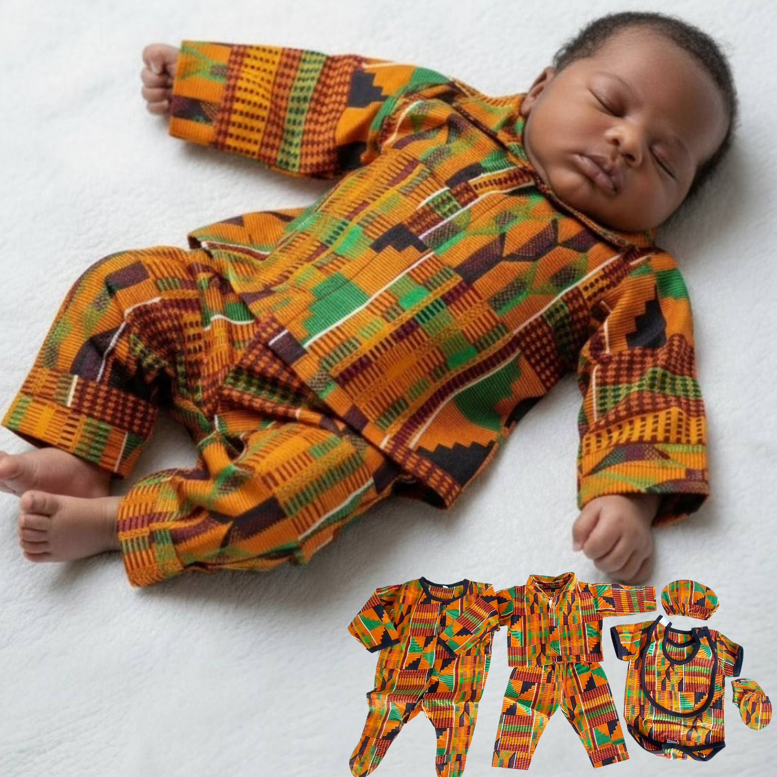Infant 7-Piece Set Ankara African Print