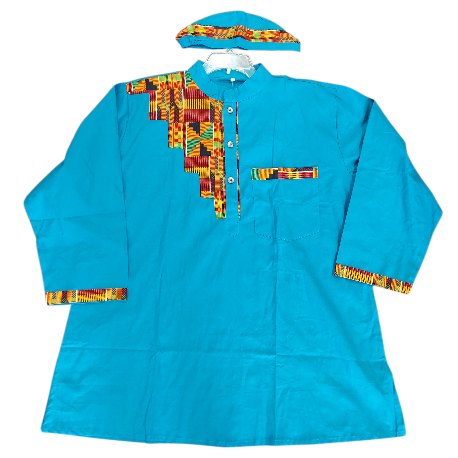 Men’s 3-Piece Traditional Set – Kufi Hat, Tunic Shirt & Long Pant
766 Turquoise