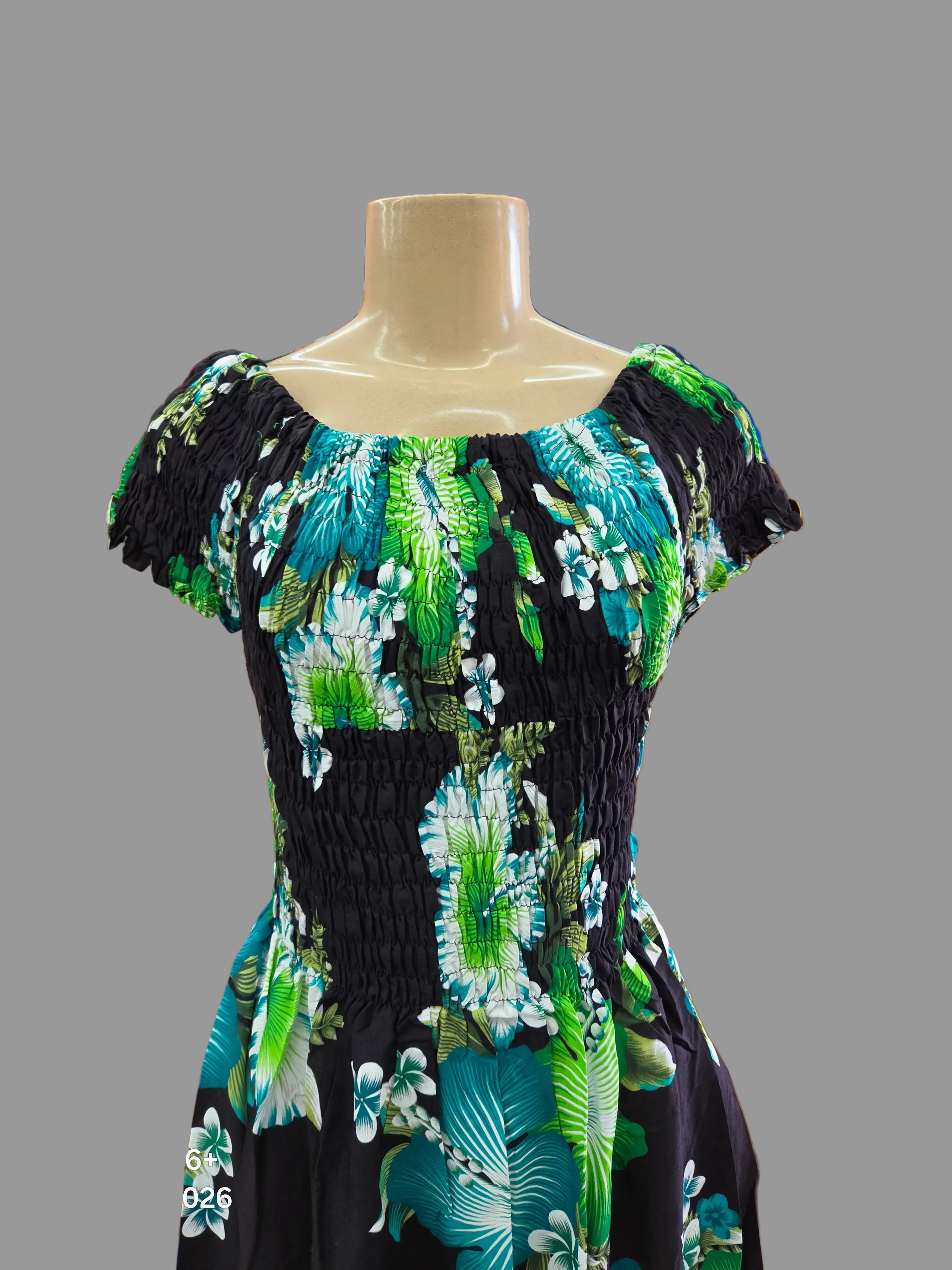 Hawaiian Floral Dress - Long 743R