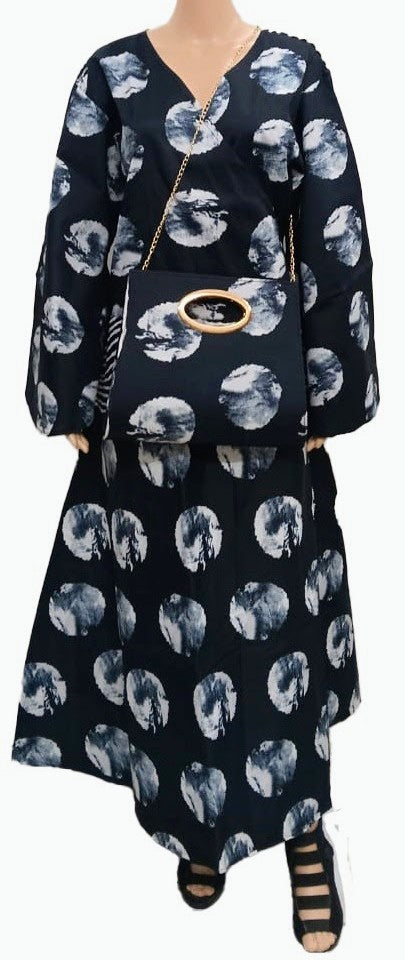 Combo Long Wrap Dress + Pocketbook Set 2025-834