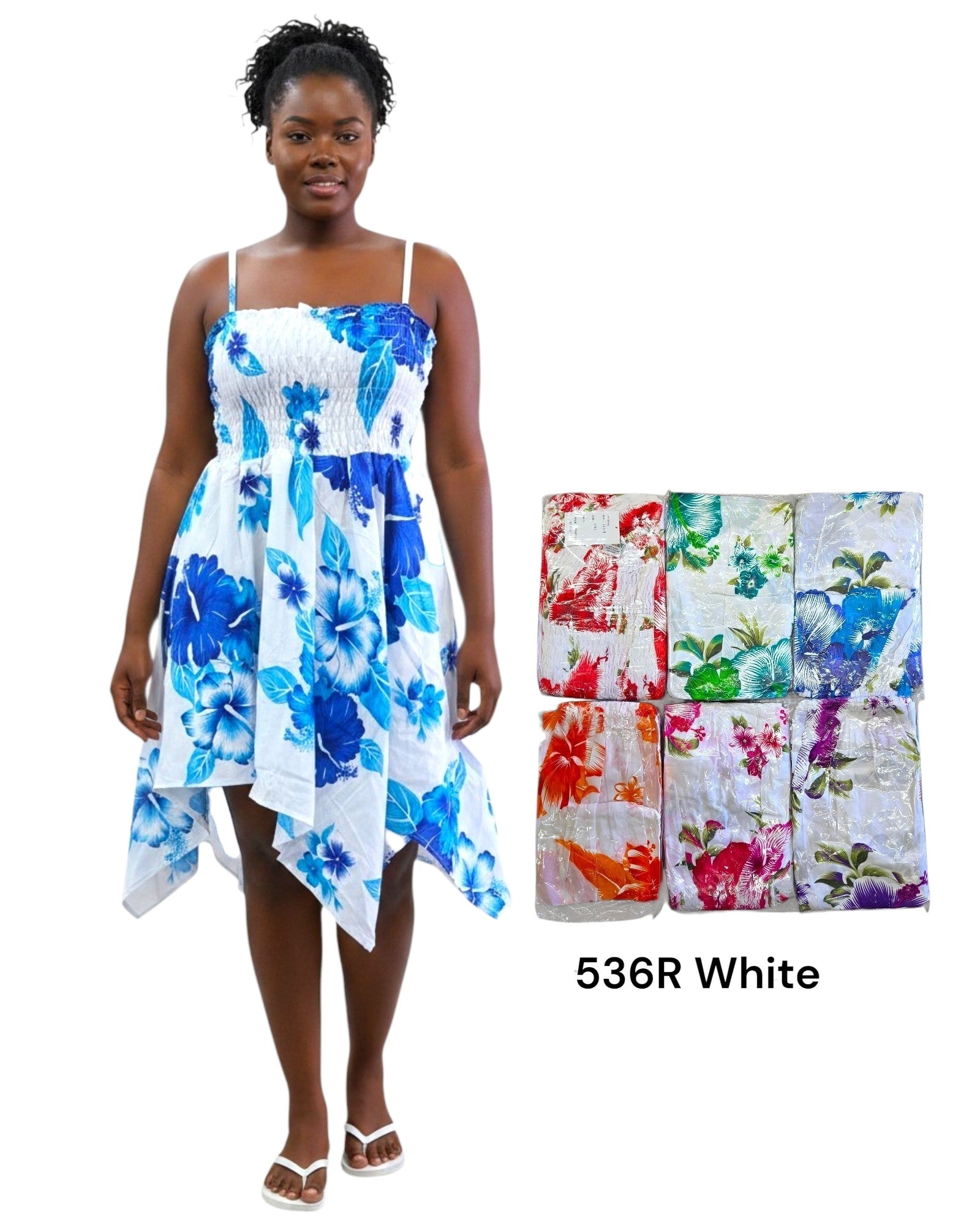 Hawaiian Floral Dress (6-Pack) -536R