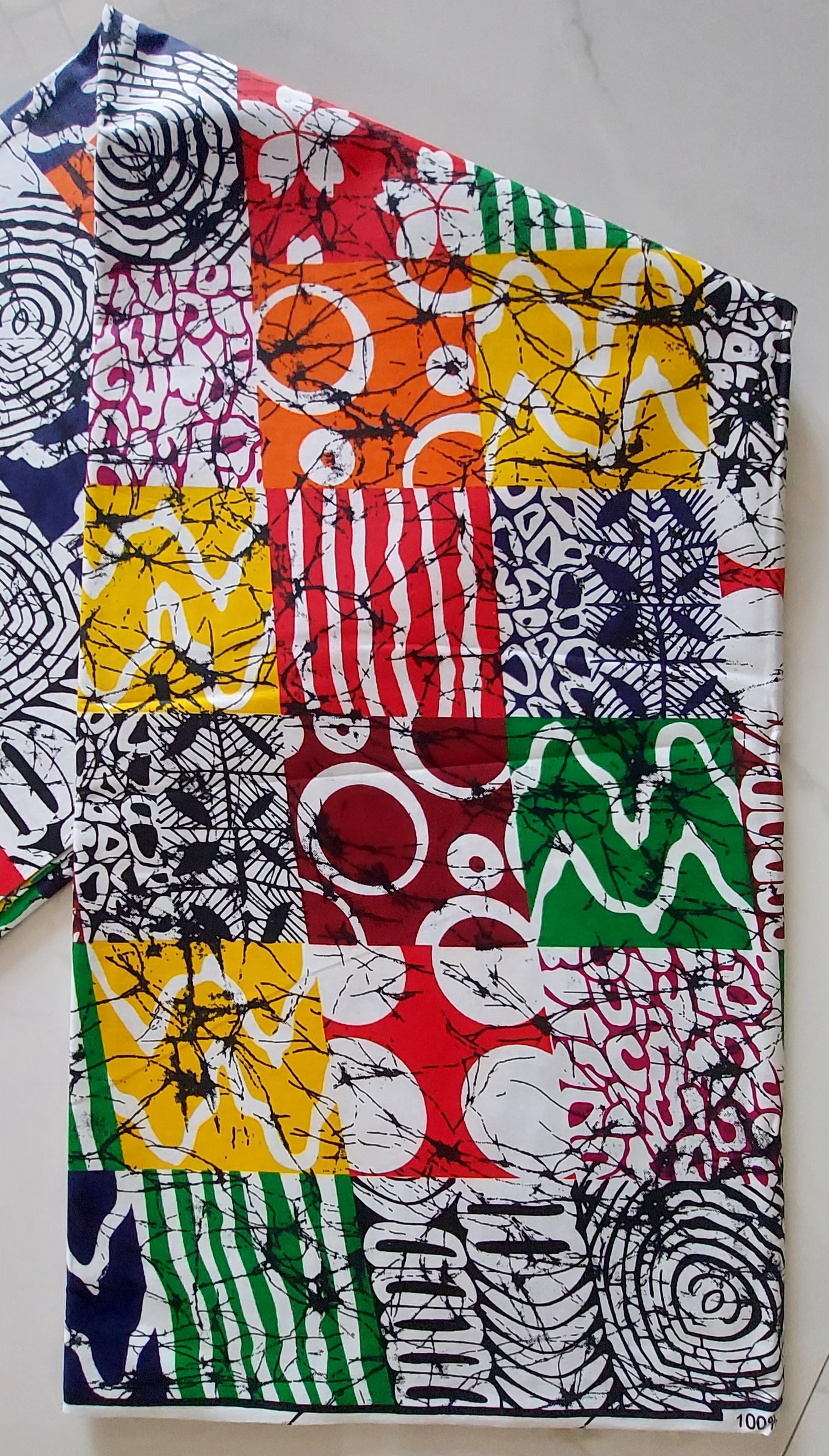 Raw Fabric 6 Yards African Print F-27