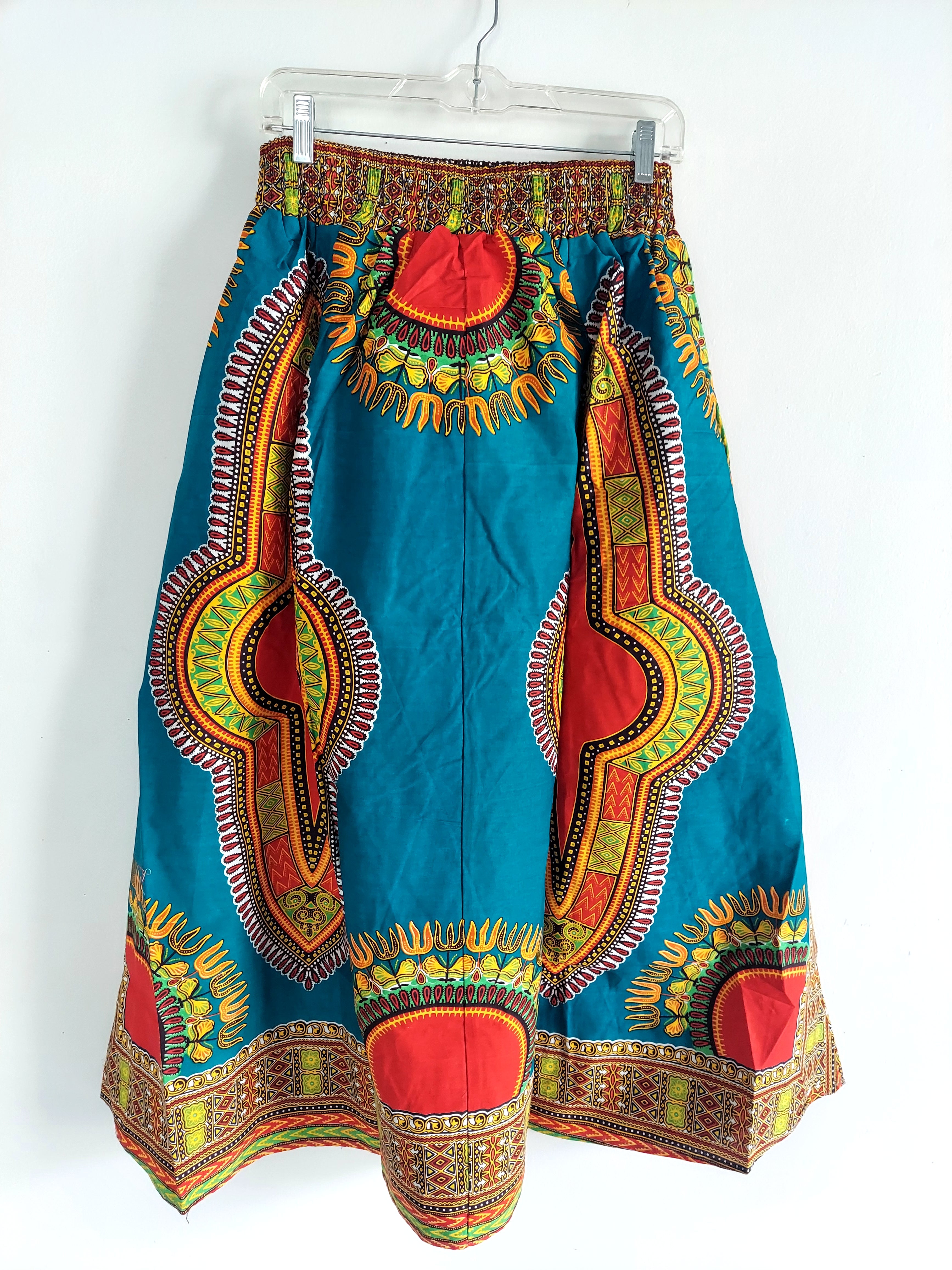 Women Long Dashiki Print Skirt - 6011D