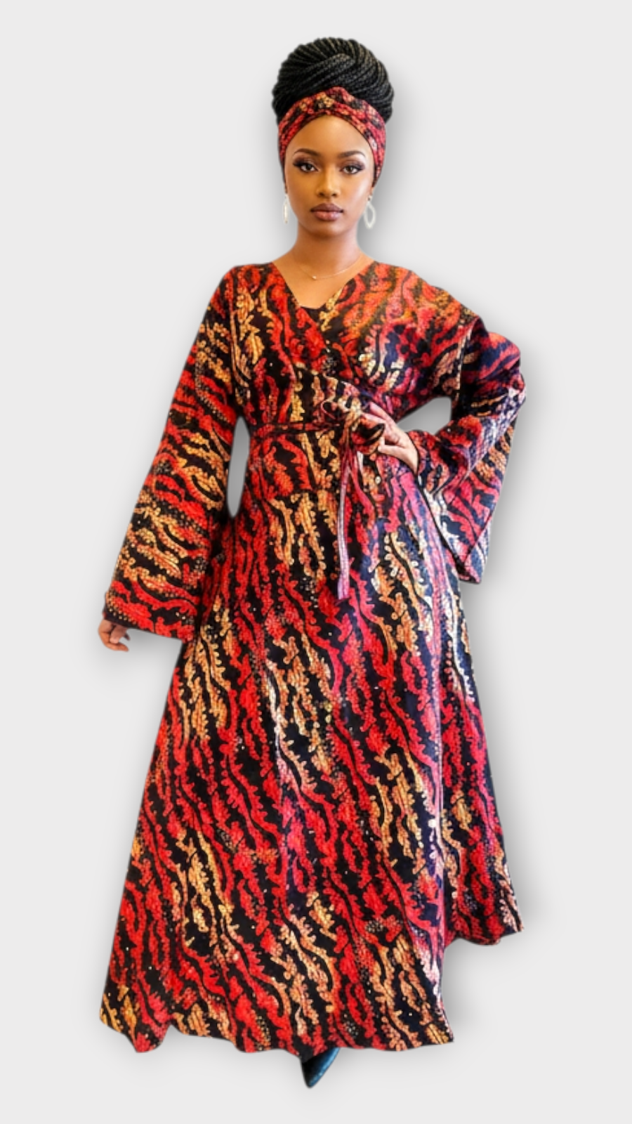 Wrap Dress/ Ankara Print -