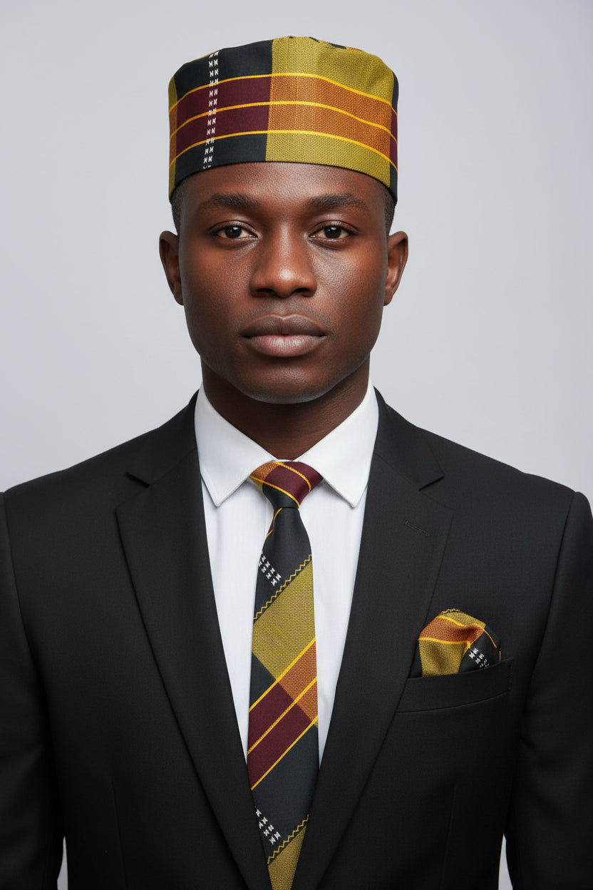 4 Pcs Bow tie Set-Kente1