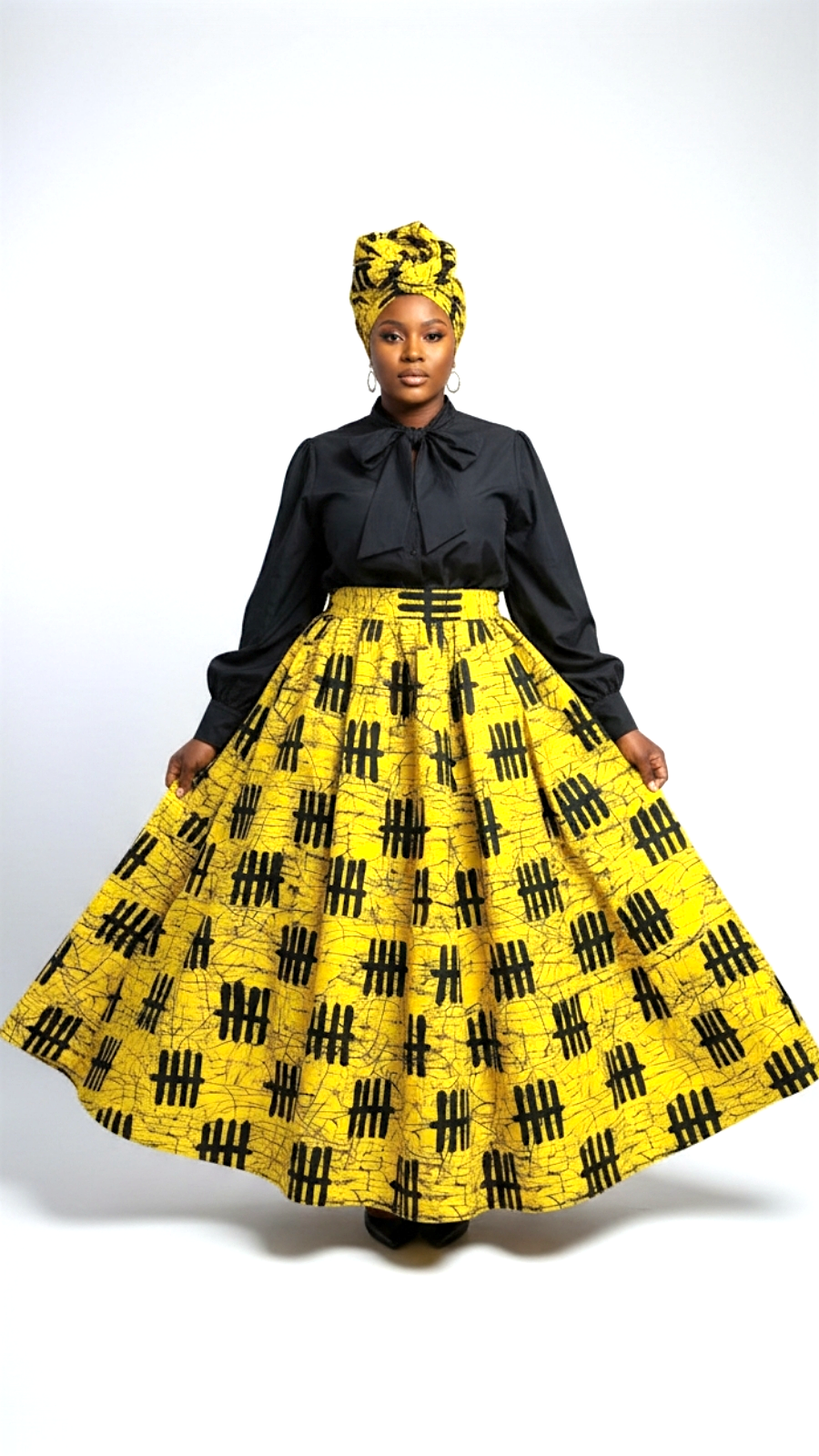 Woman Long Printed Maxi Skirt-1350