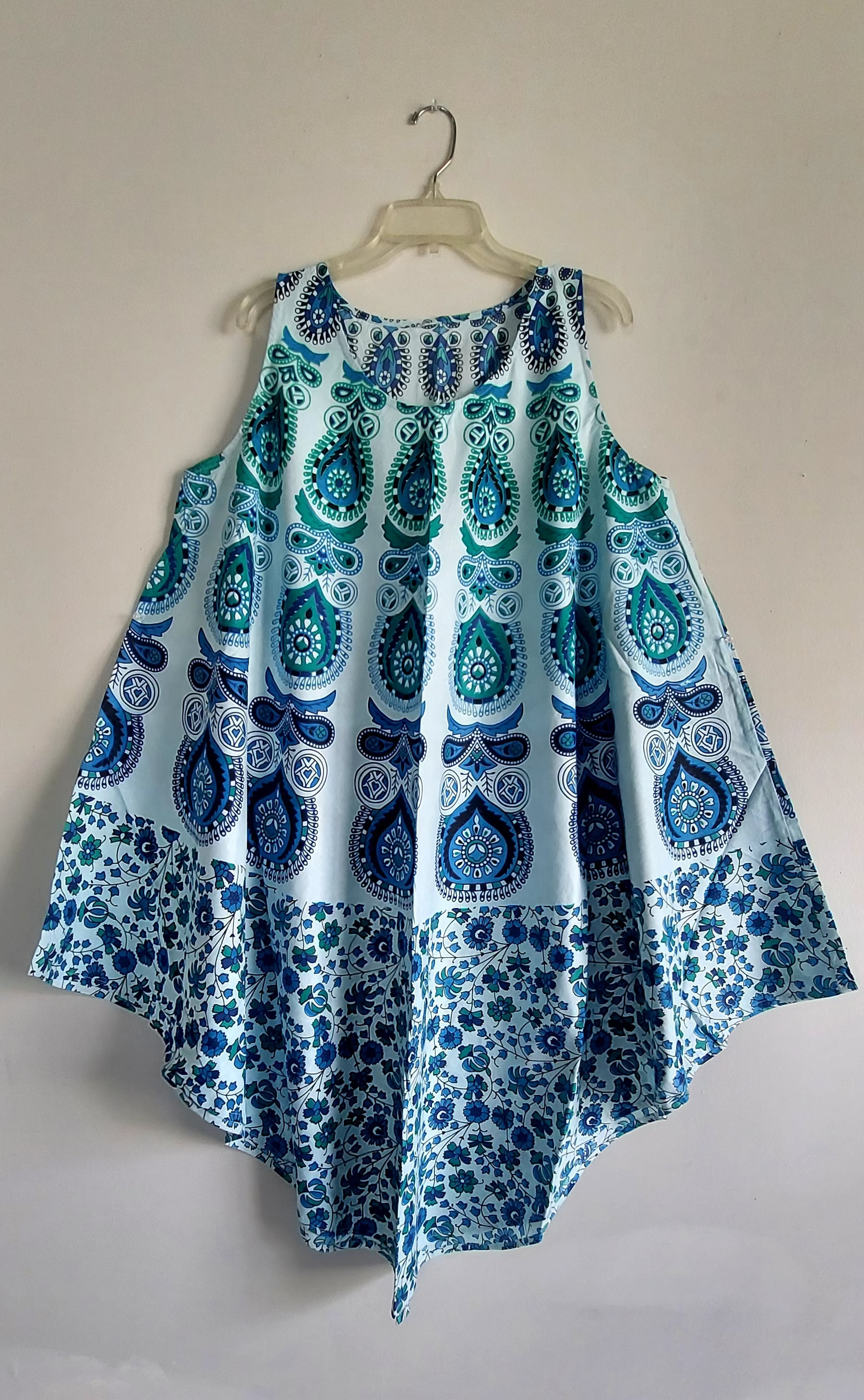 Women Cotton Umbrella Dress- Mandala Print 201