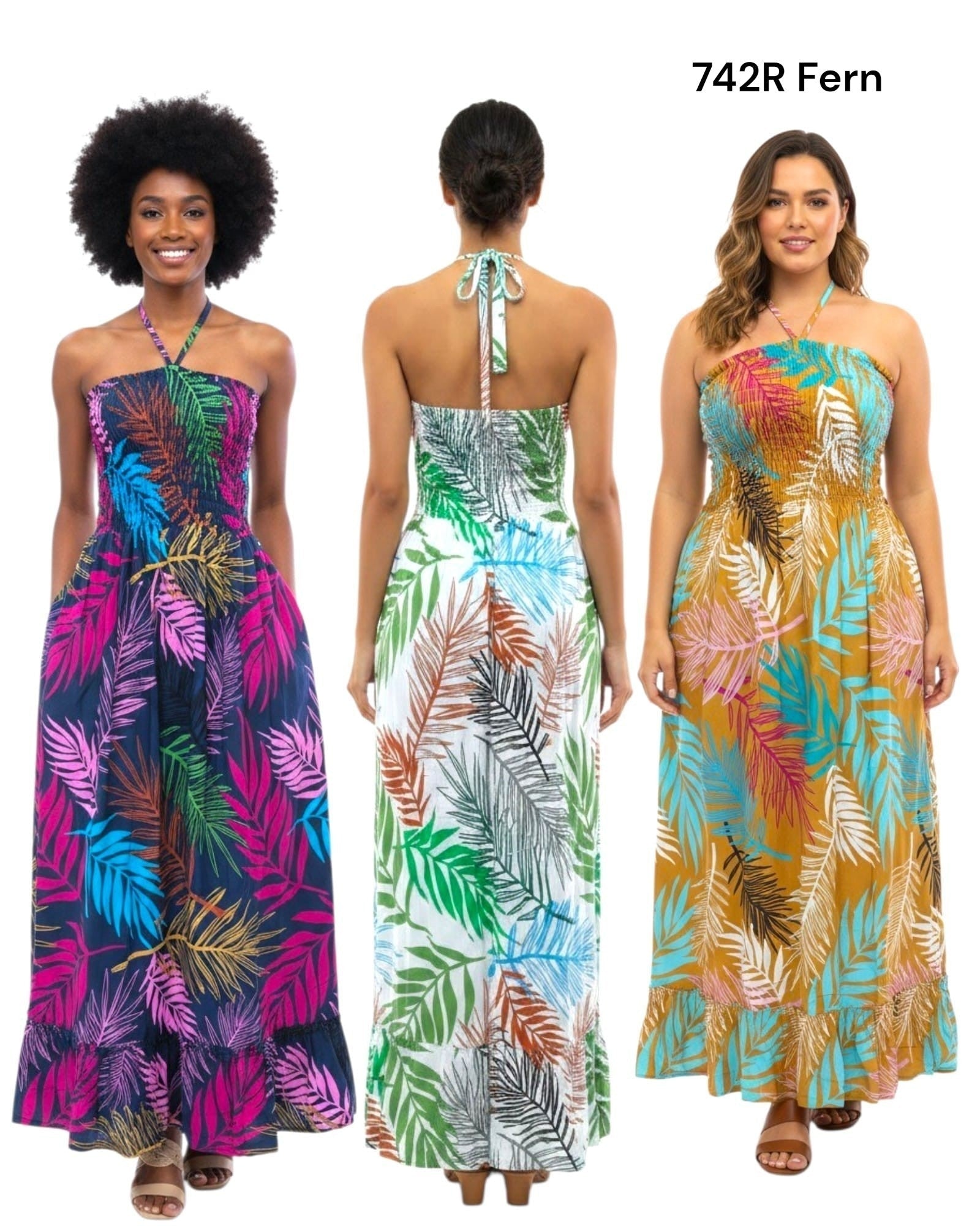 Hawaiian Floral Dress (6-Pack) - 742R