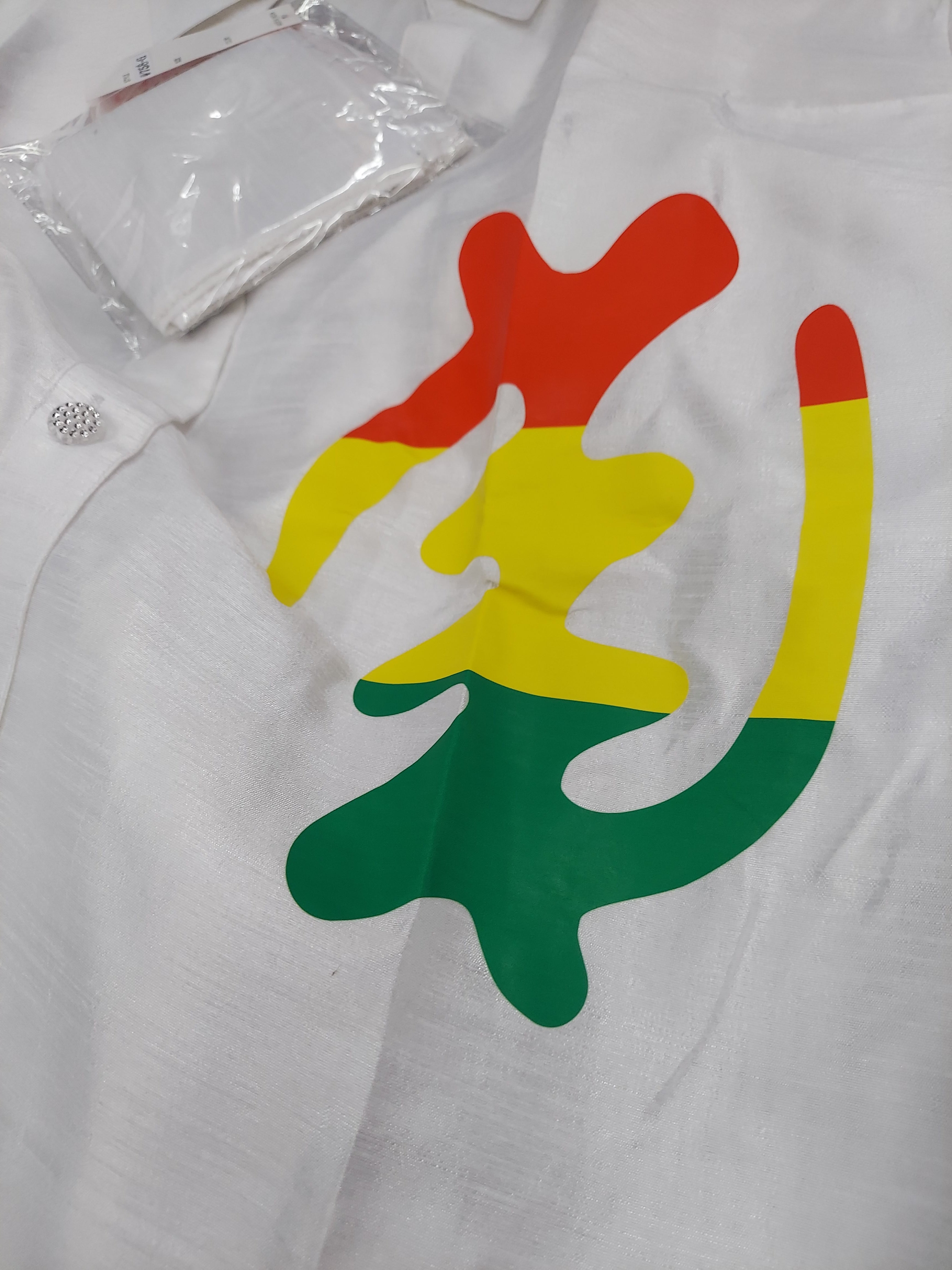 Swing Dress/ Faux Silk/ Ruffle Sleeve With Gyname Decal 758G