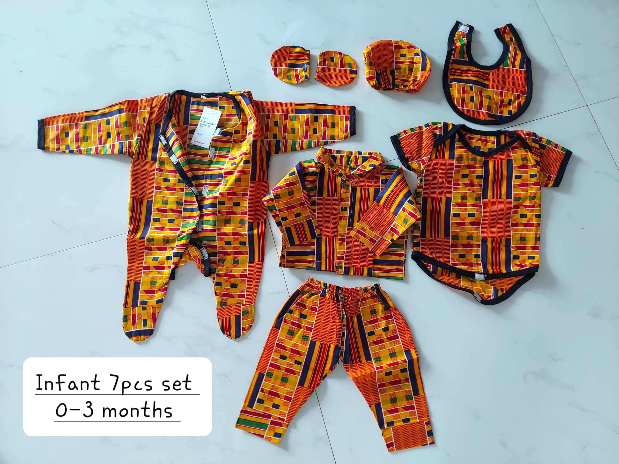Infant 7-Piece Set Ankara African Print