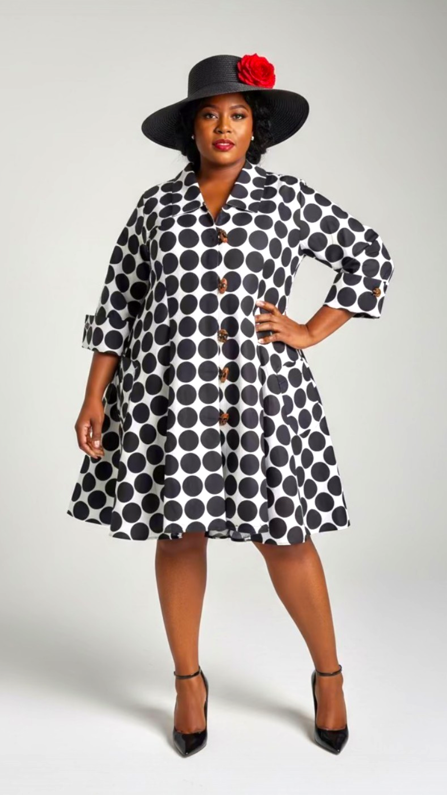 Cotton Swing Dress / Top Polkadot - DRS029