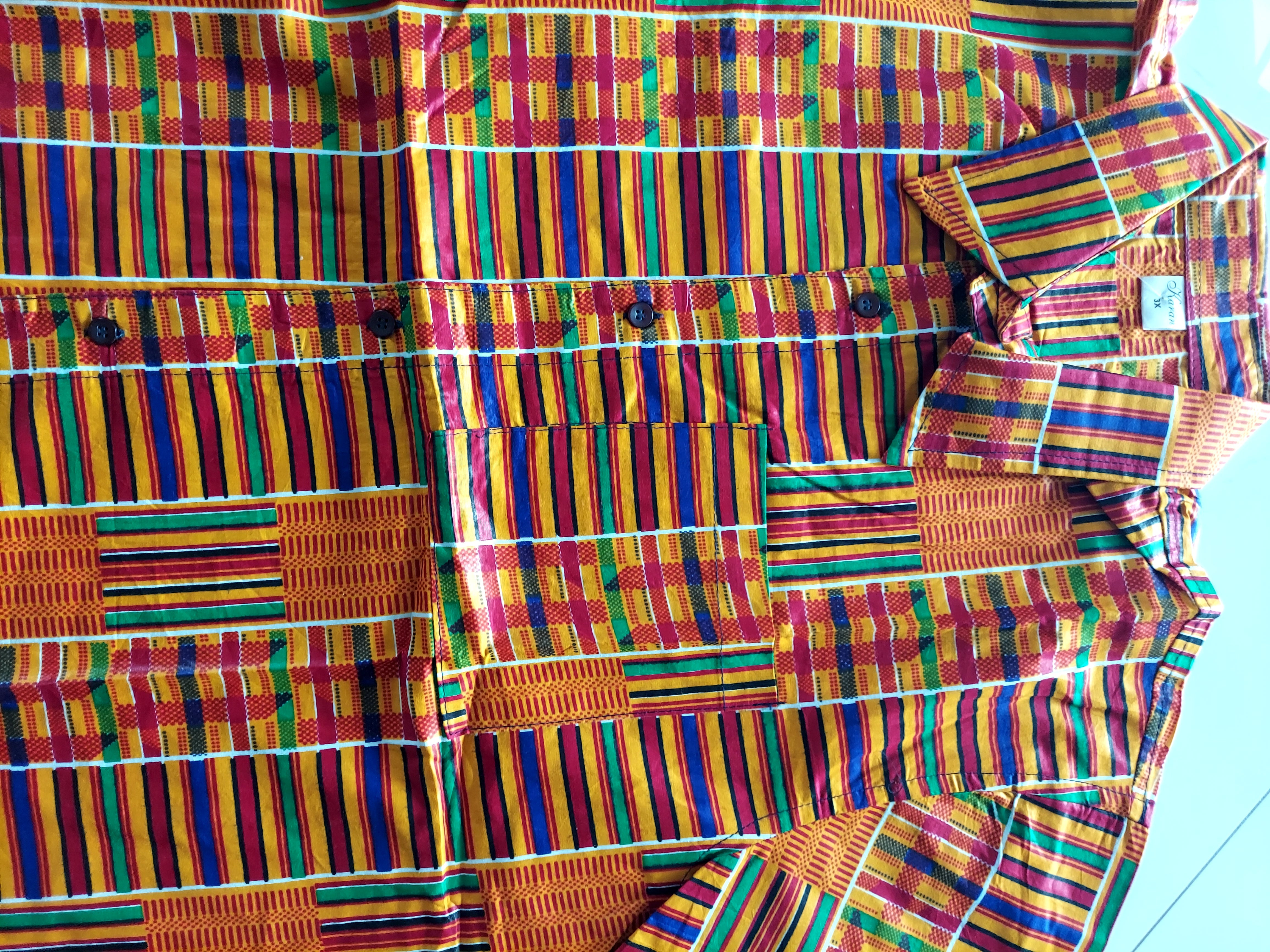 #DSK55 KENTE BUTTON DOWN SHIRT