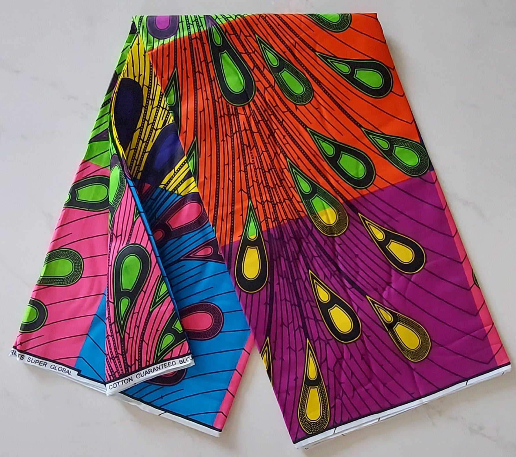 Raw Fabric 6 Yards African Print F-26