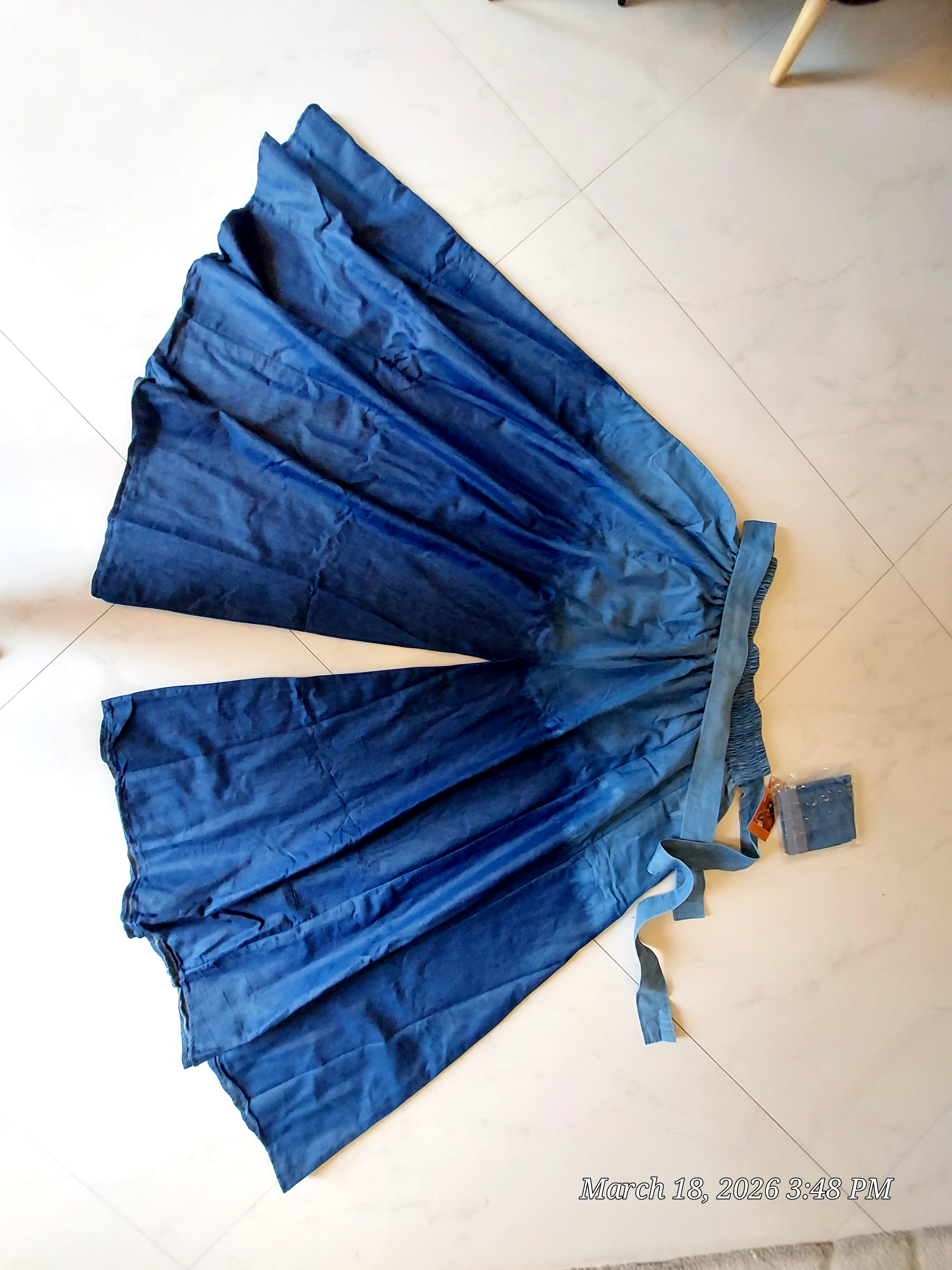 Denim Palazzo Pant- Two Tone 44