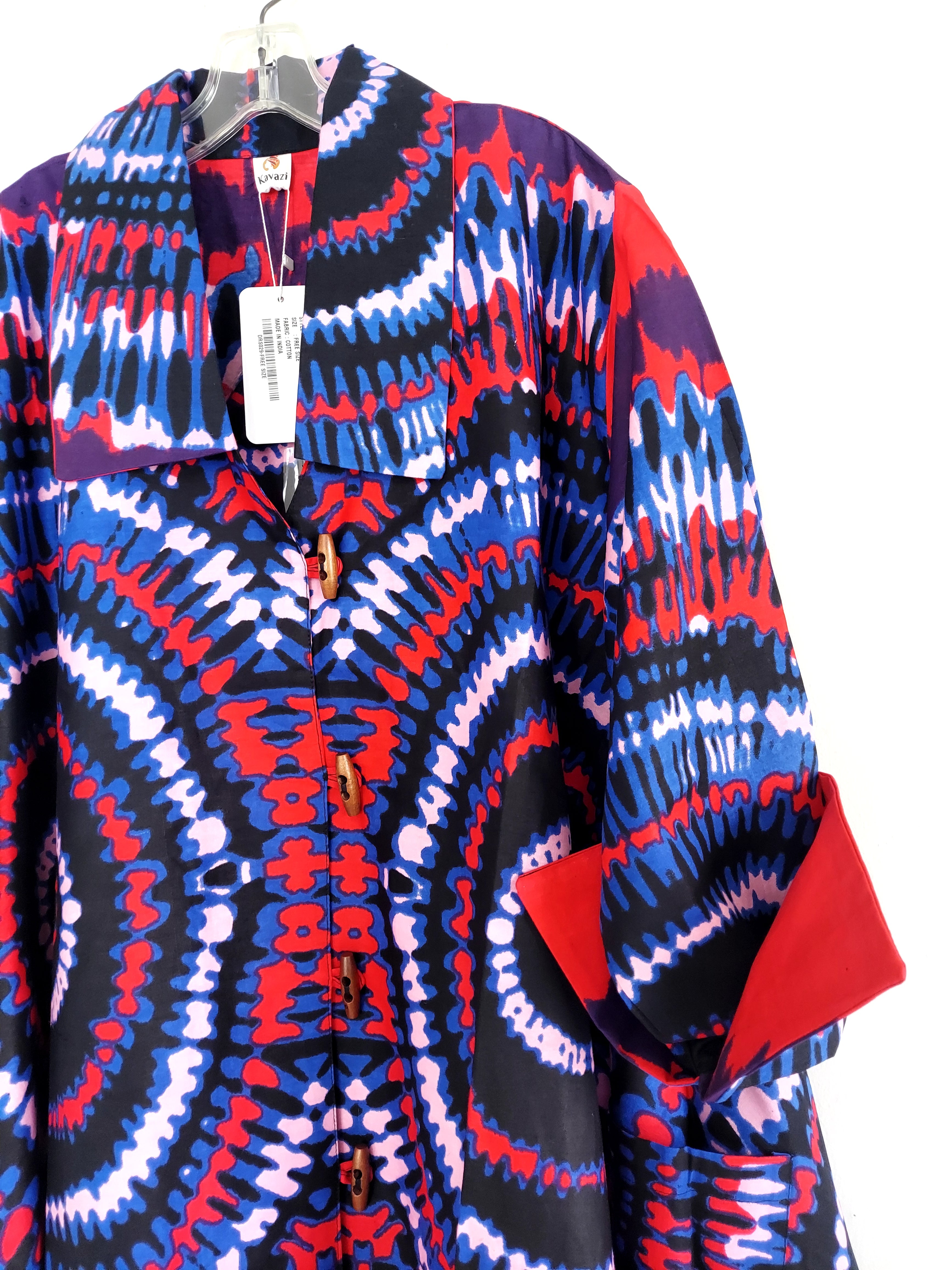 Cotton Swing Dress / Top / Ankara Pink Tie-Dye Print-243 / DRS029
