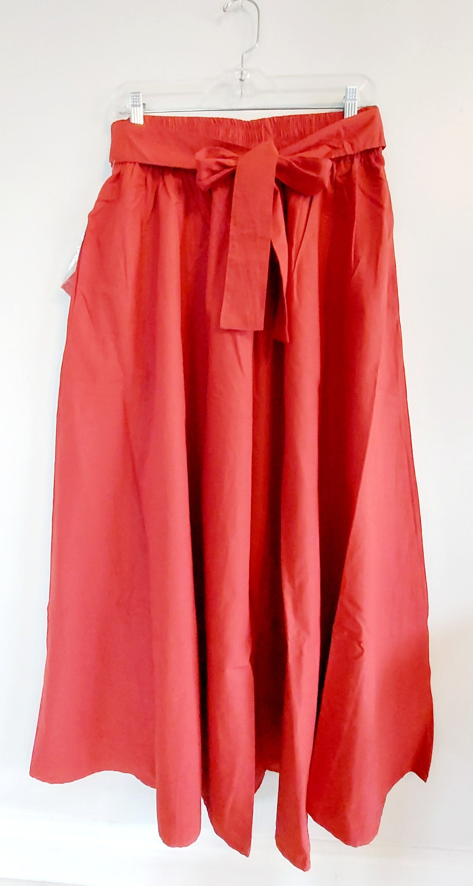 Cotton Maxi Skirt - 42C Red