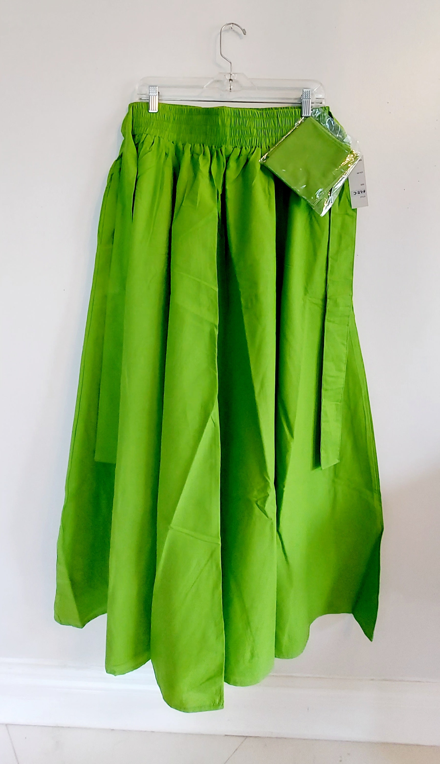 Cotton Maxi Skirt - 7001 Lime