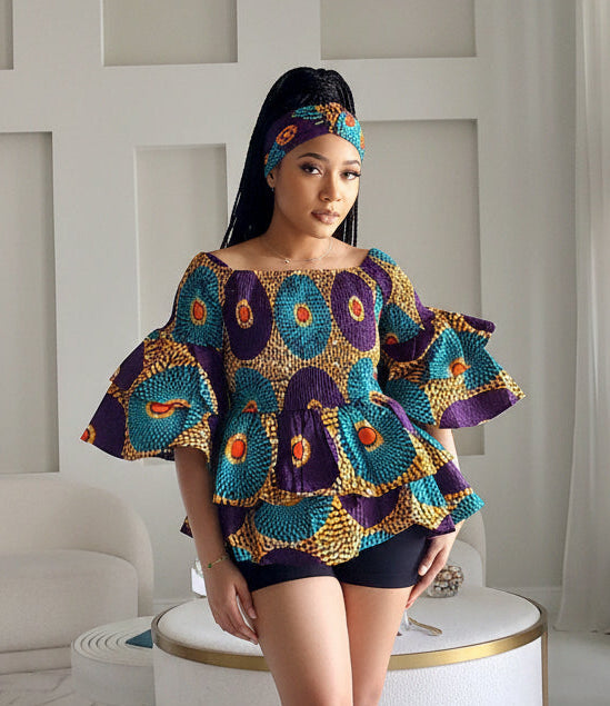 Smock & Flare Blouse 019 A