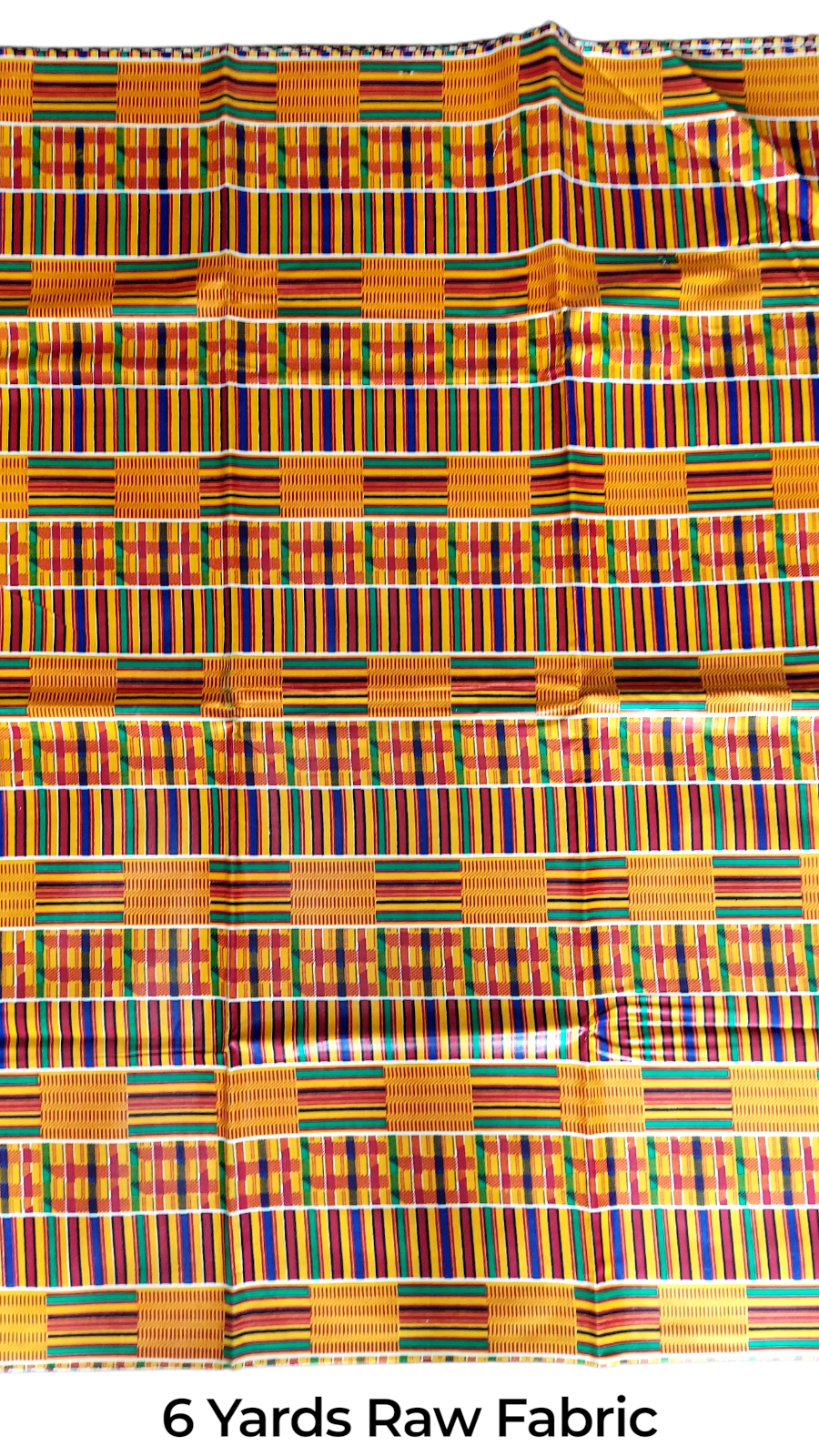 Raw Fabric/6 Yards/  African Kente Print 2