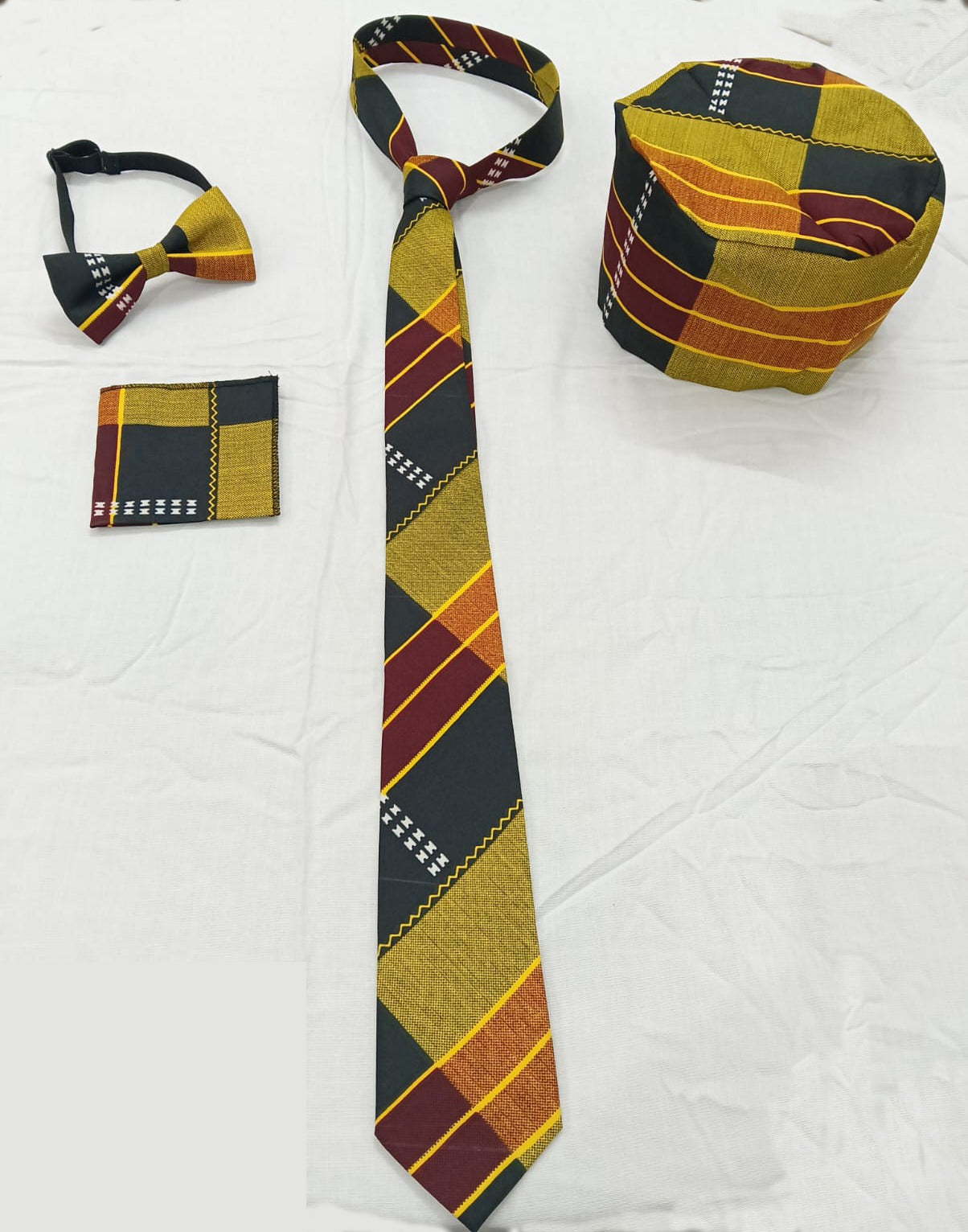 4 Pcs Bow tie Set-Kente1
