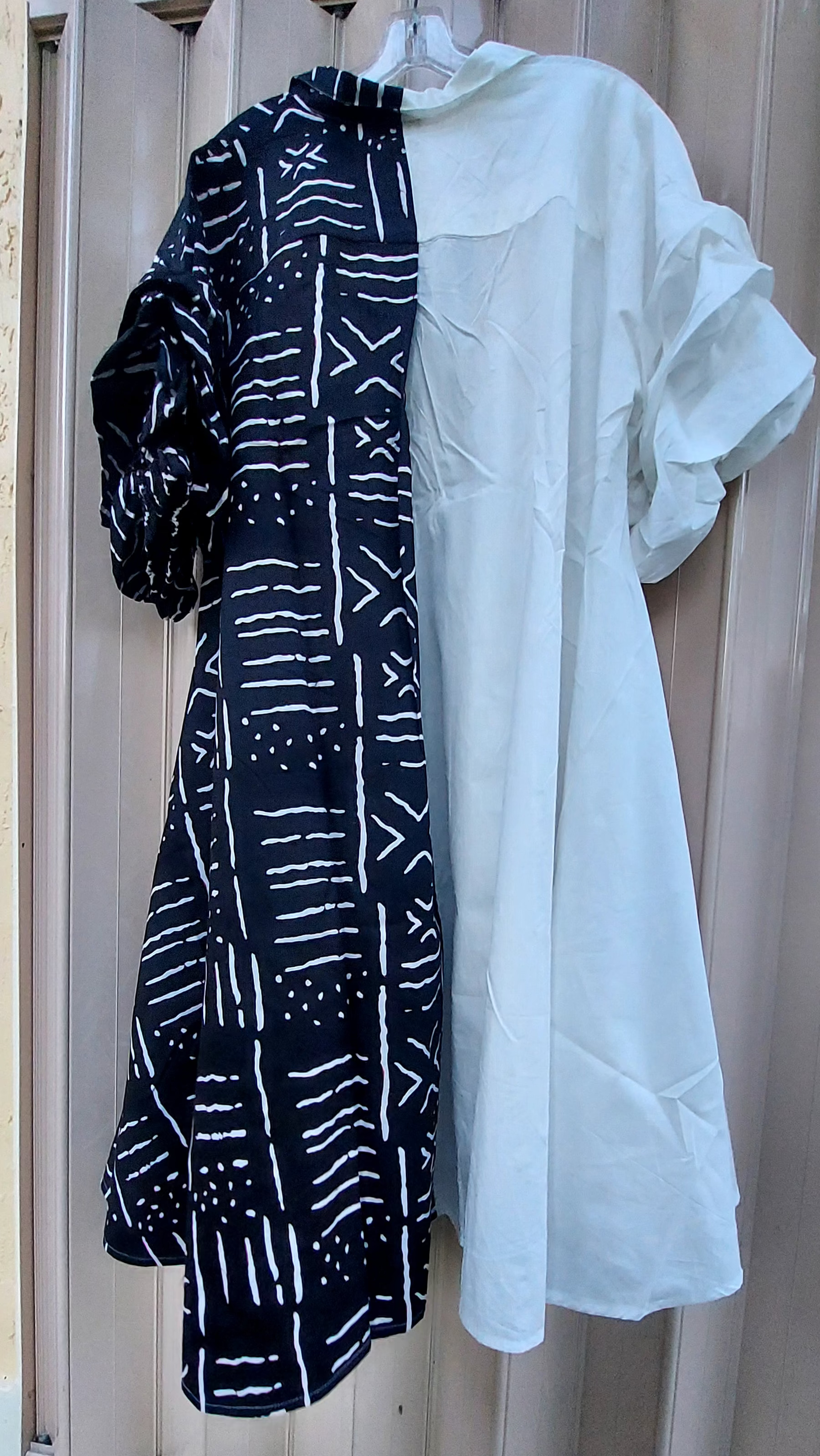 Swing Dress/ Cotton Two Tone 25013 - 60