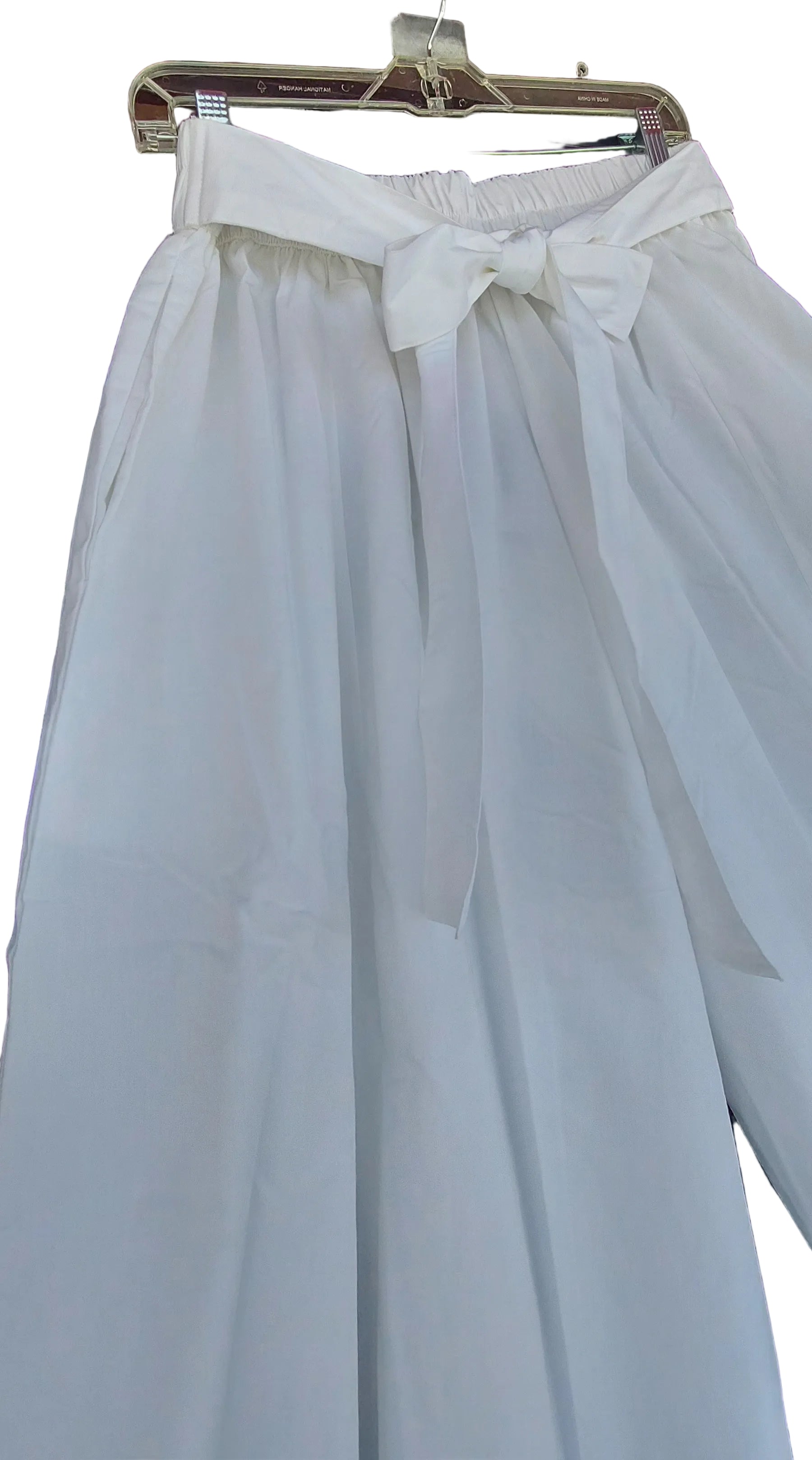 Women Palazzo Pant / Wide Leg Pant -PS13S White